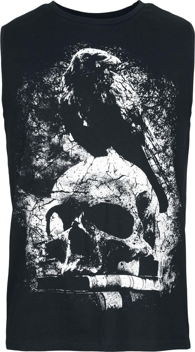 Gothicana by EMP Canotta Nera Scollo Rotondo Uomo