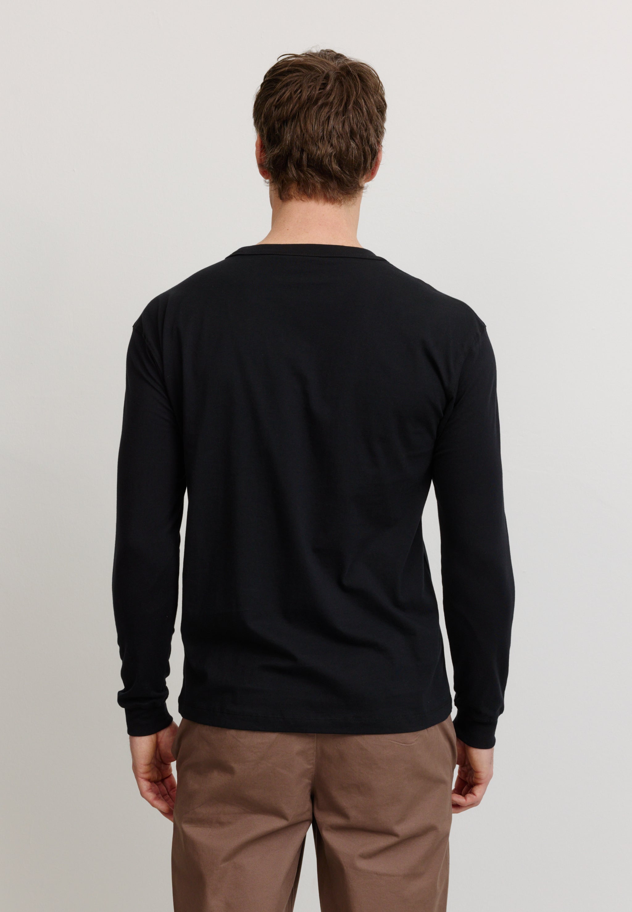 Recolution PAPAYA Maglia Manica Lunga Nera Uomo Cotone