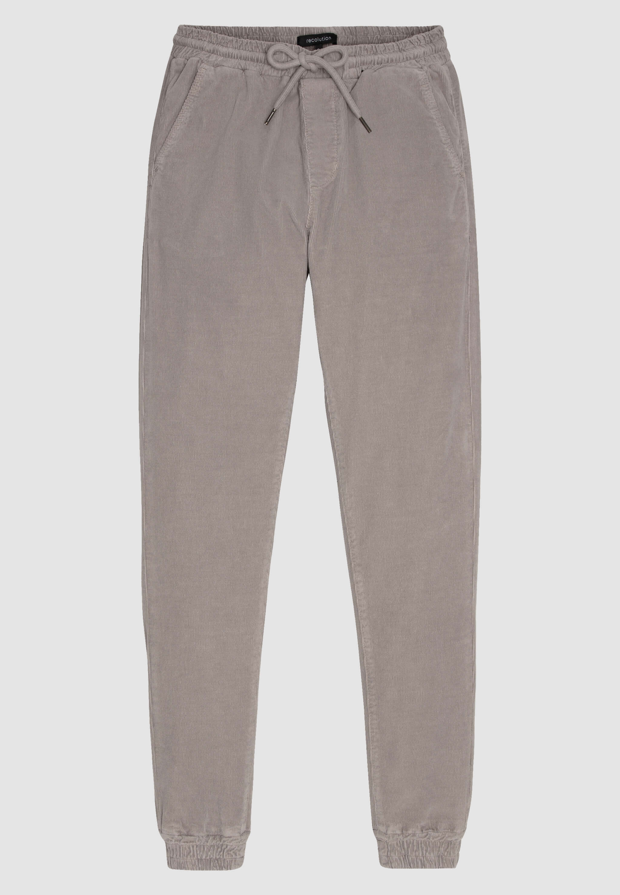 Recolution Chaiturus pantaloni chino marrone cord elasticizzato
