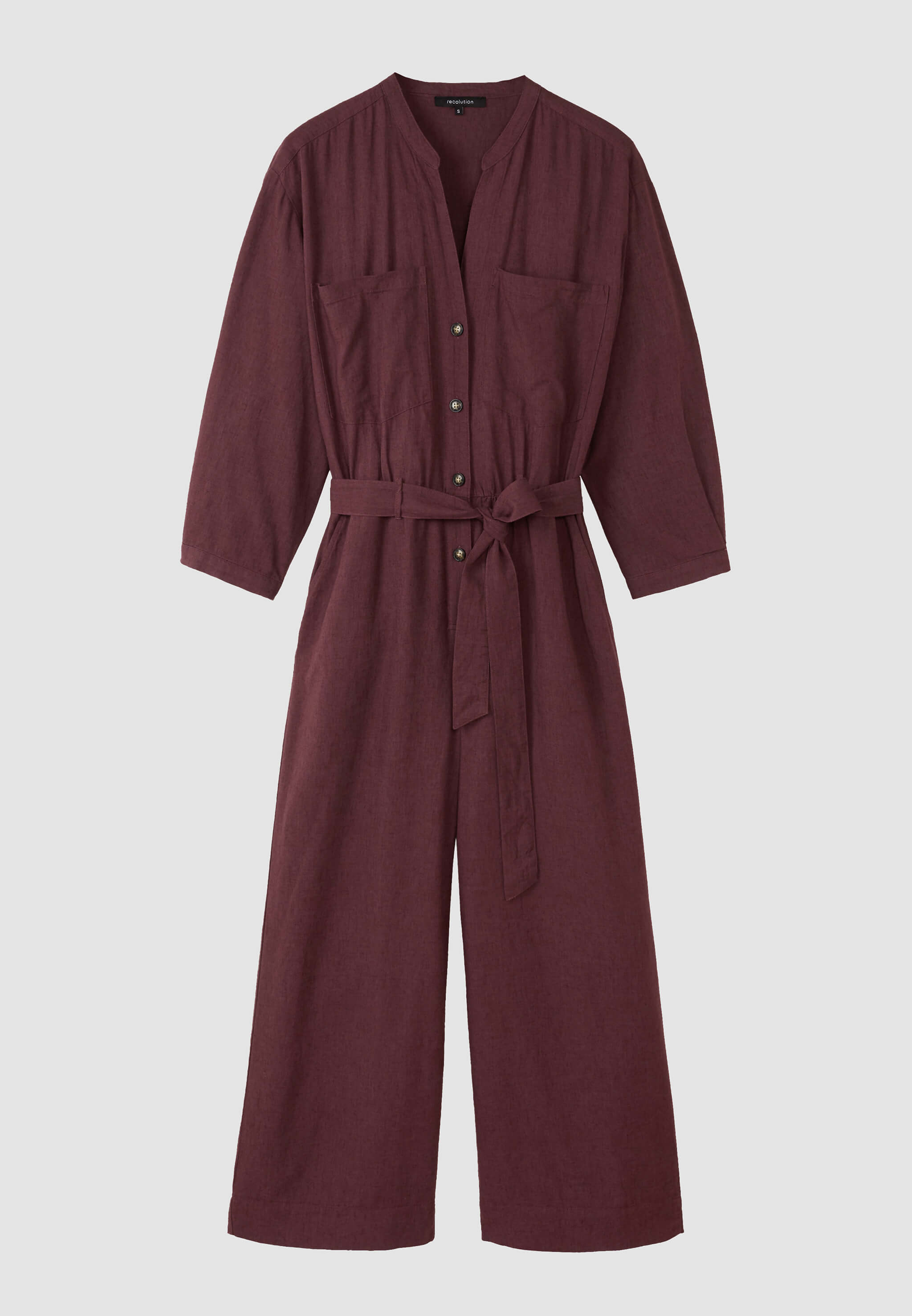 Recolution Filaree tuta dark plum in lino viscosa