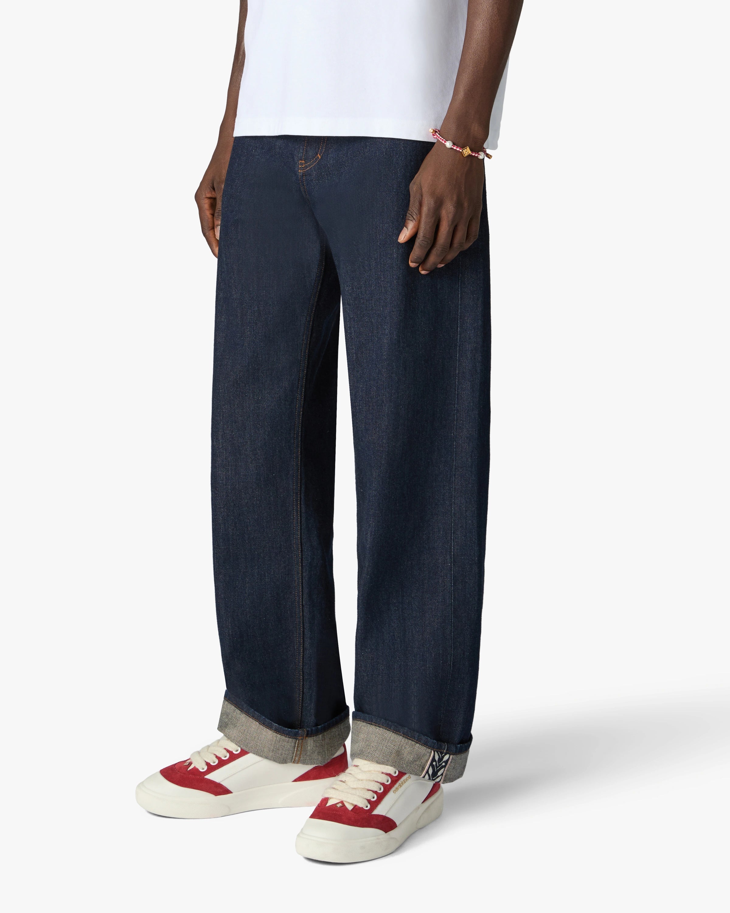 Casablanca Del Mar sneakers uomo bianco bordeaux pelle