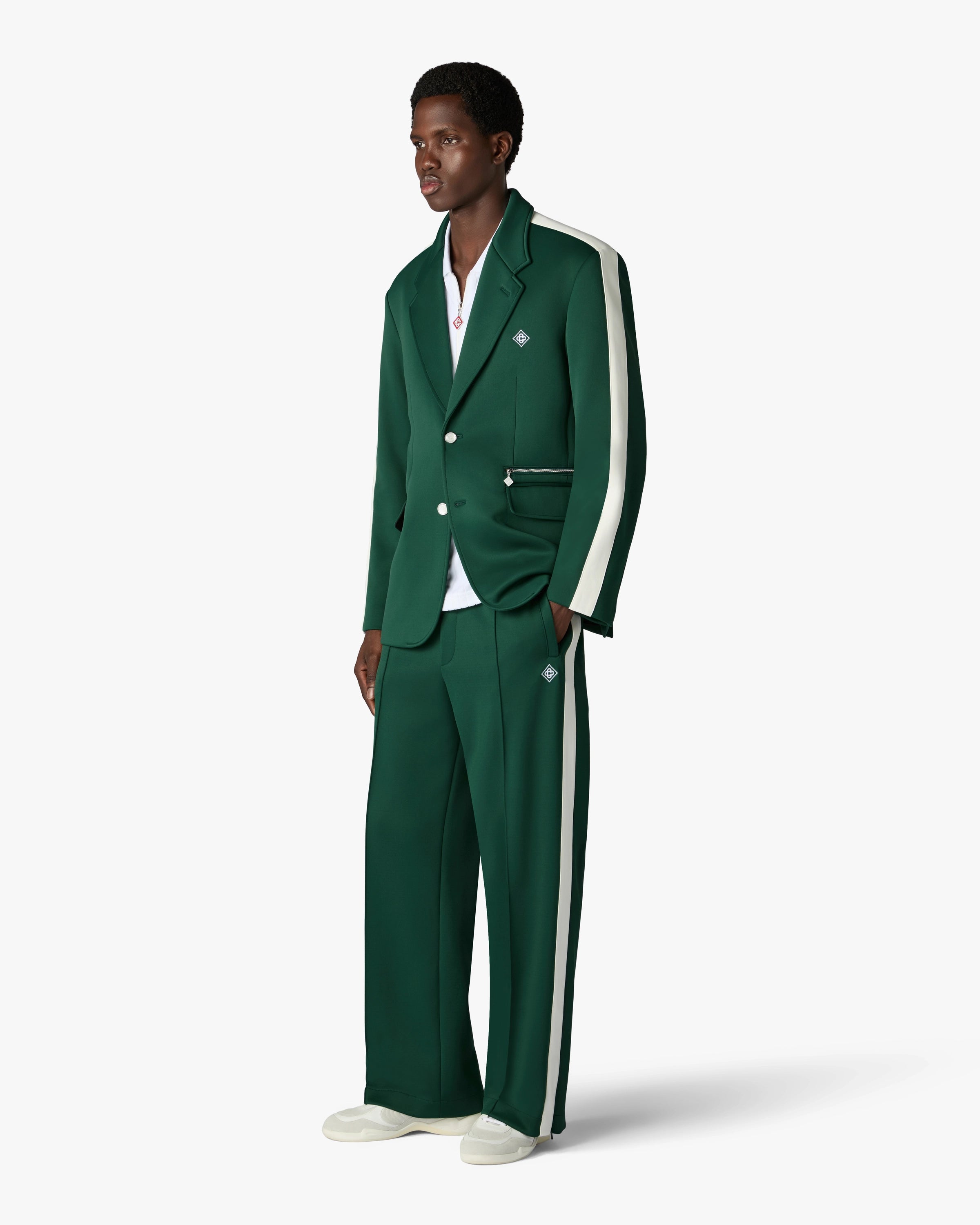 Casablanca Sports Suit pantaloni verde scuro slim fit