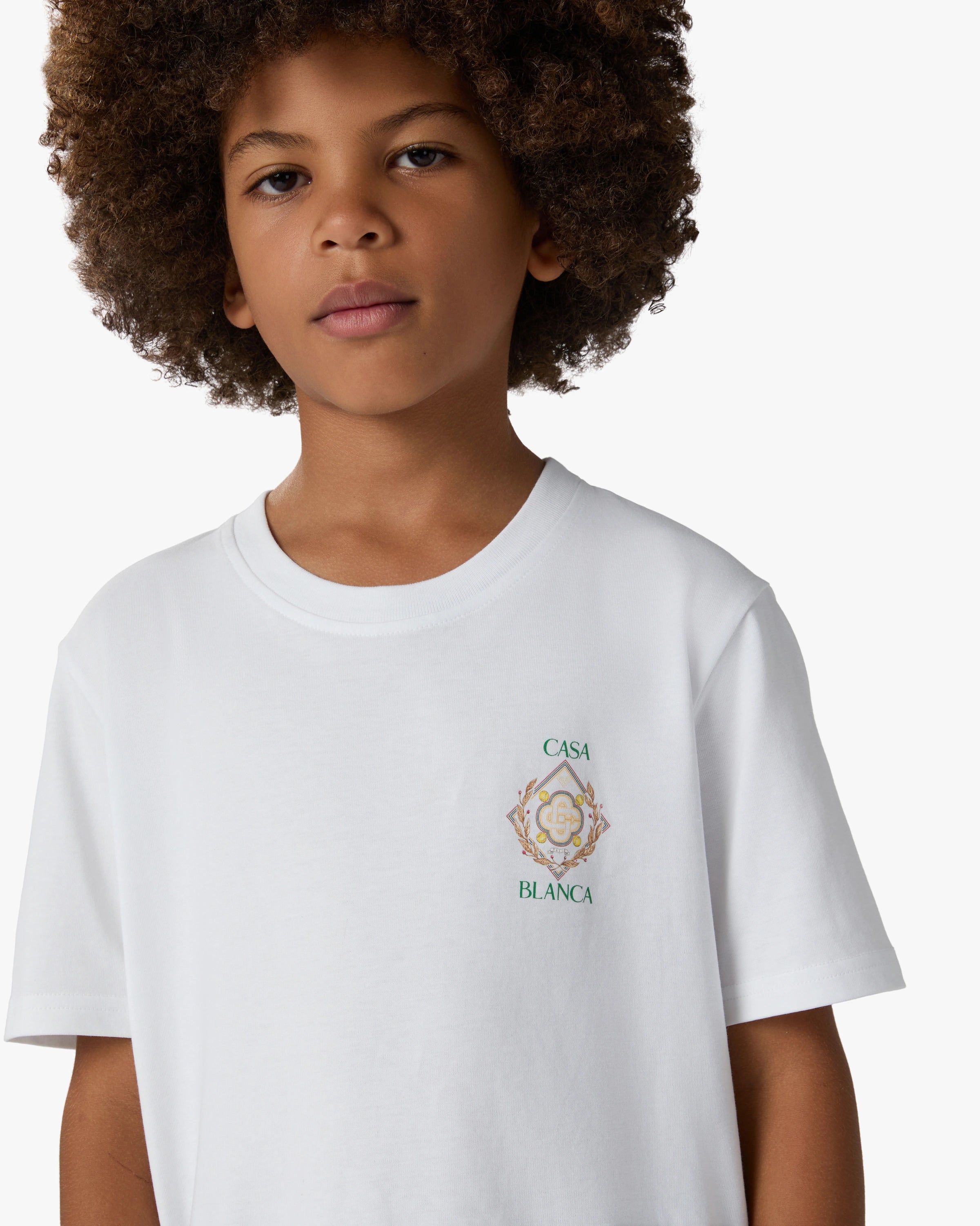 Casablanca Championship t-shirt bambino bianca cotone