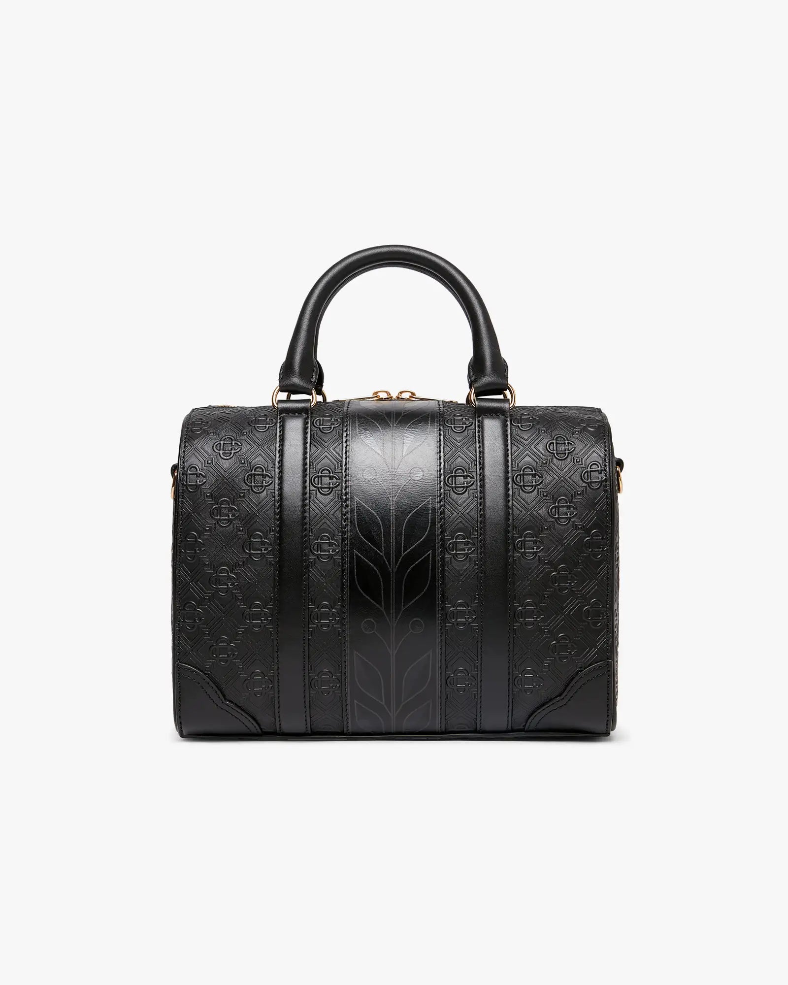 Casablanca Mini Monogram Weekender borsa nera pelle