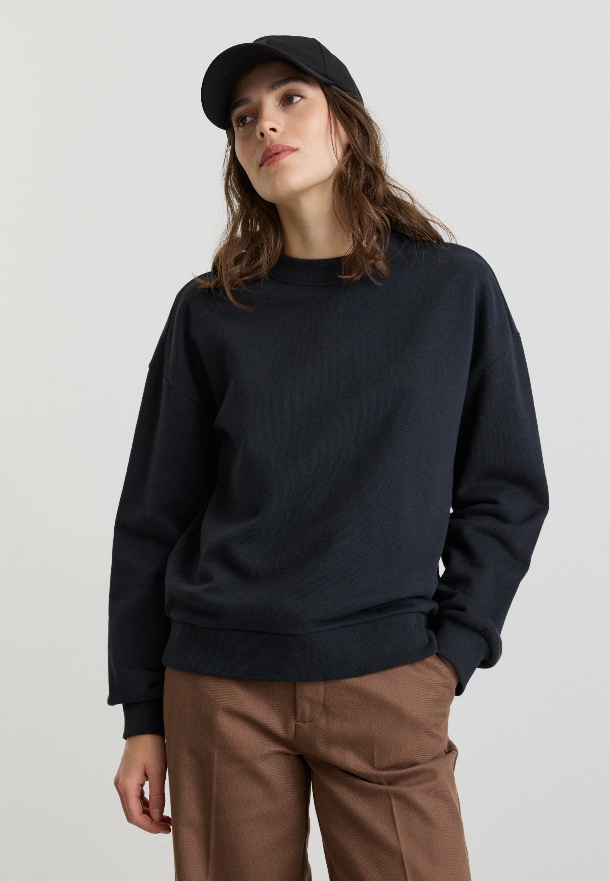 Recolution Nerine felpa nera cotone bio