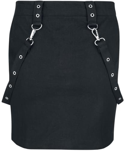 Gothicana by EMP gonna nera pizzo zip L gotica