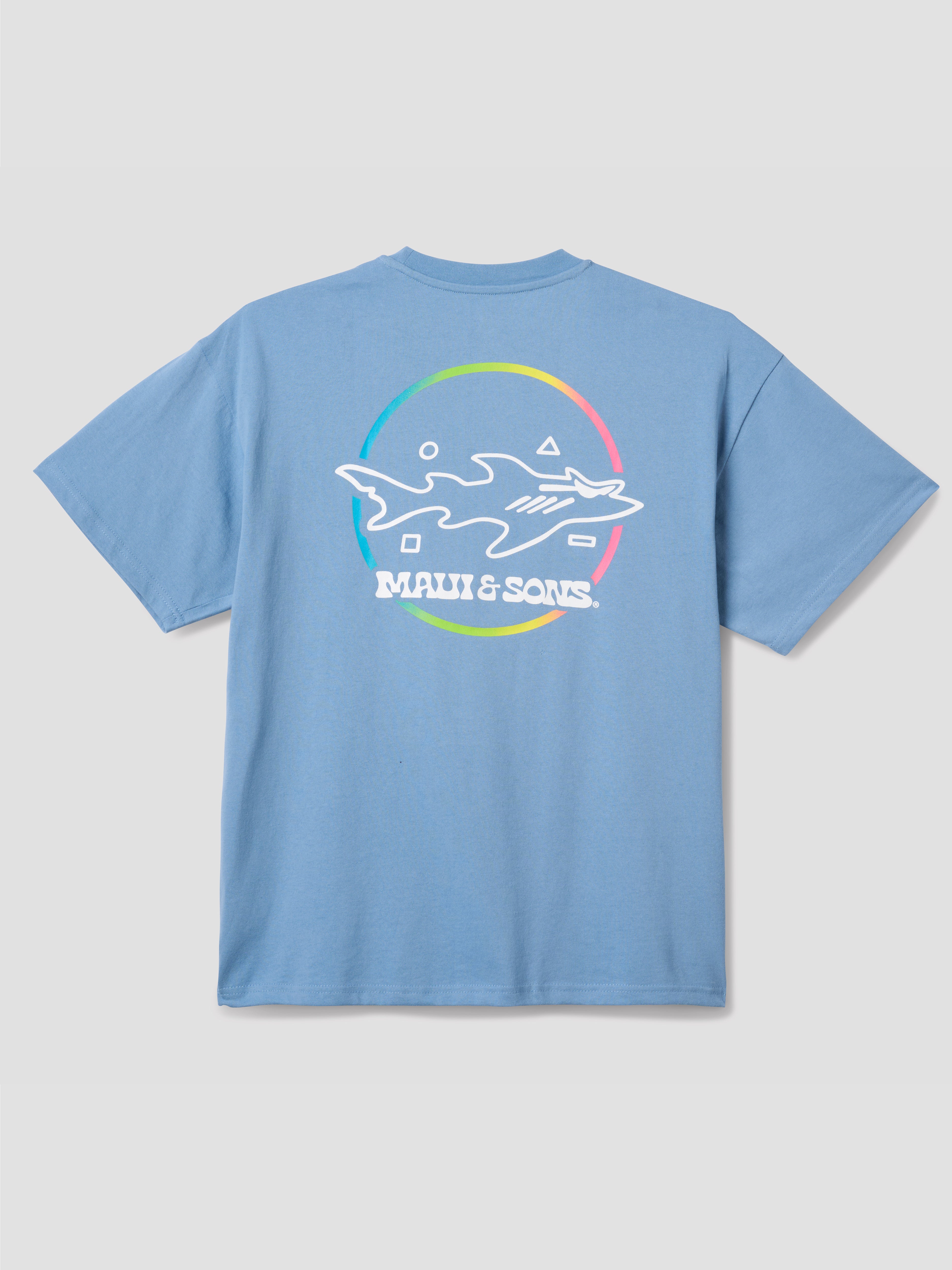 Maui and Sons Cool Shark maglietta boxy cotone dawn