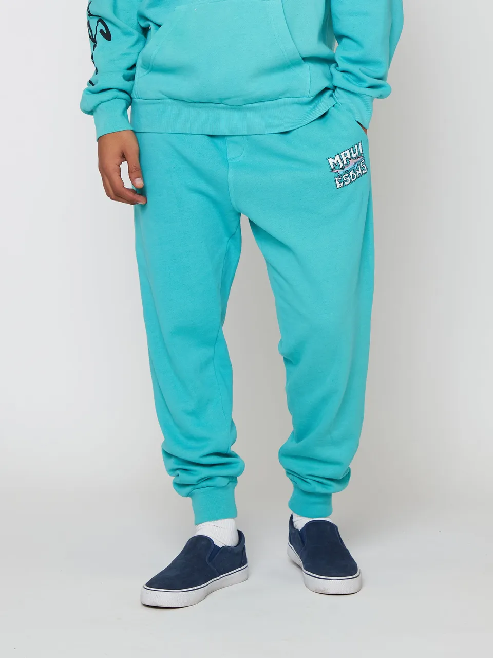 Maui and Sons Booyah jogger felpa cotone blu piscina