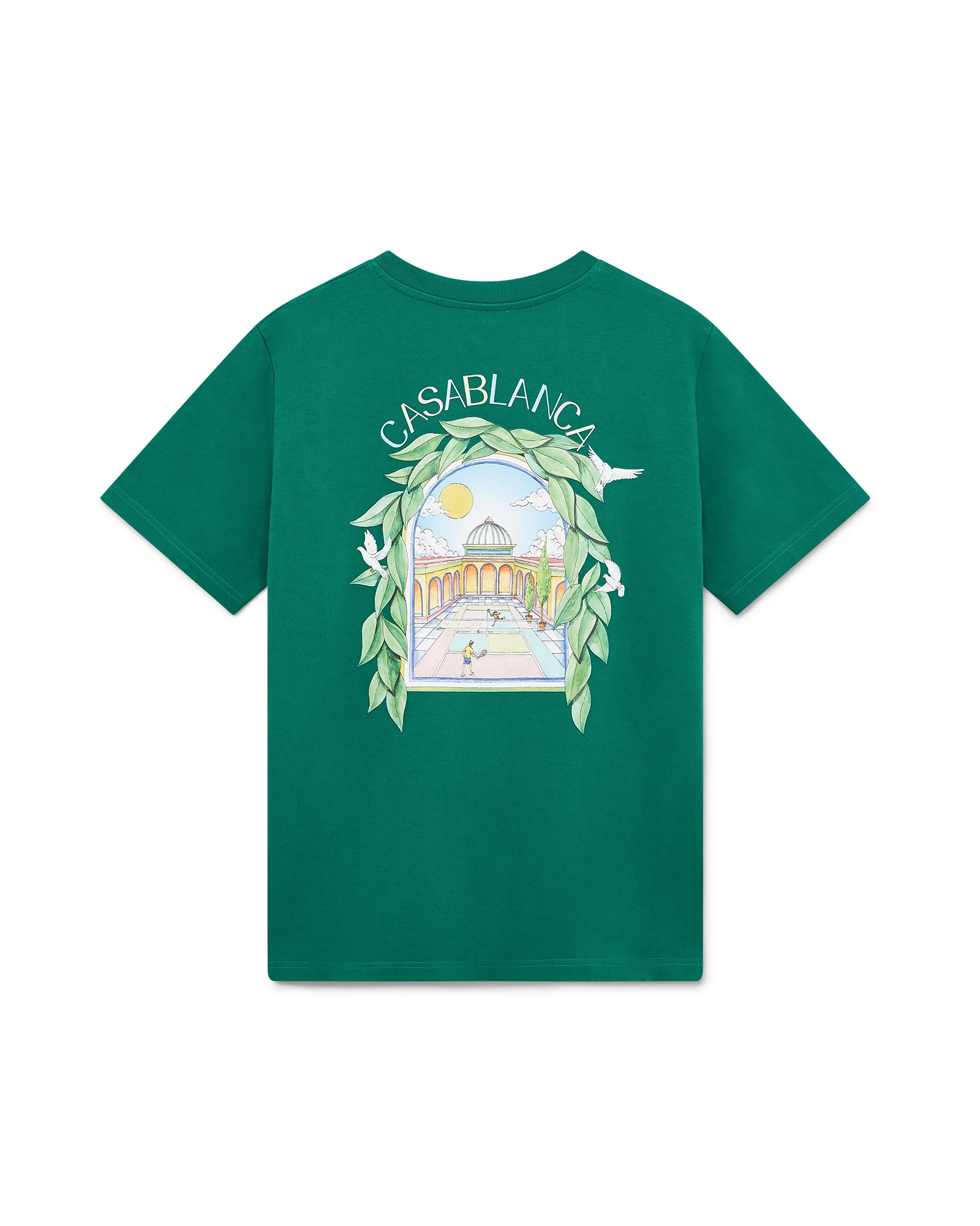 Casablanca L'Arche De Tennis t-shirt verde cotone