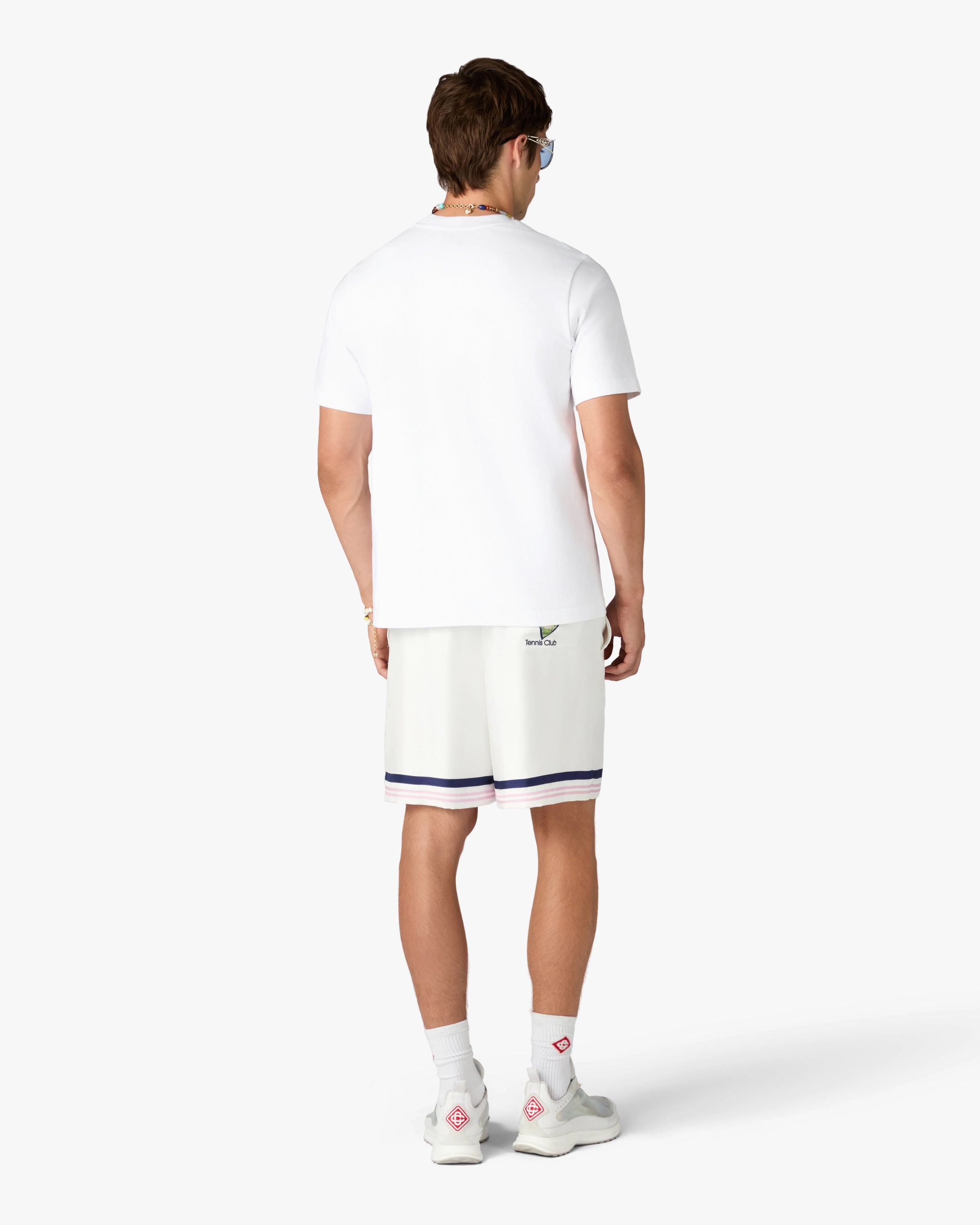 Casablanca Monde Perdu Tennis Club Icon t-shirt bianca cotone