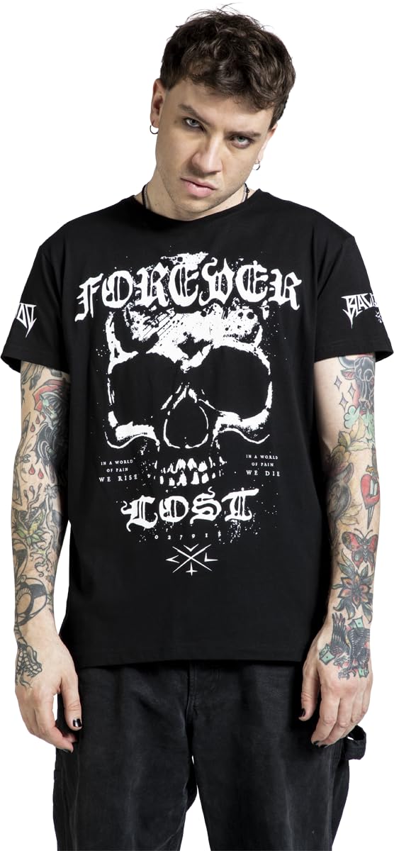 Gothicana by EMP Maglietta Nera Uomo stampa frontale t-shirt