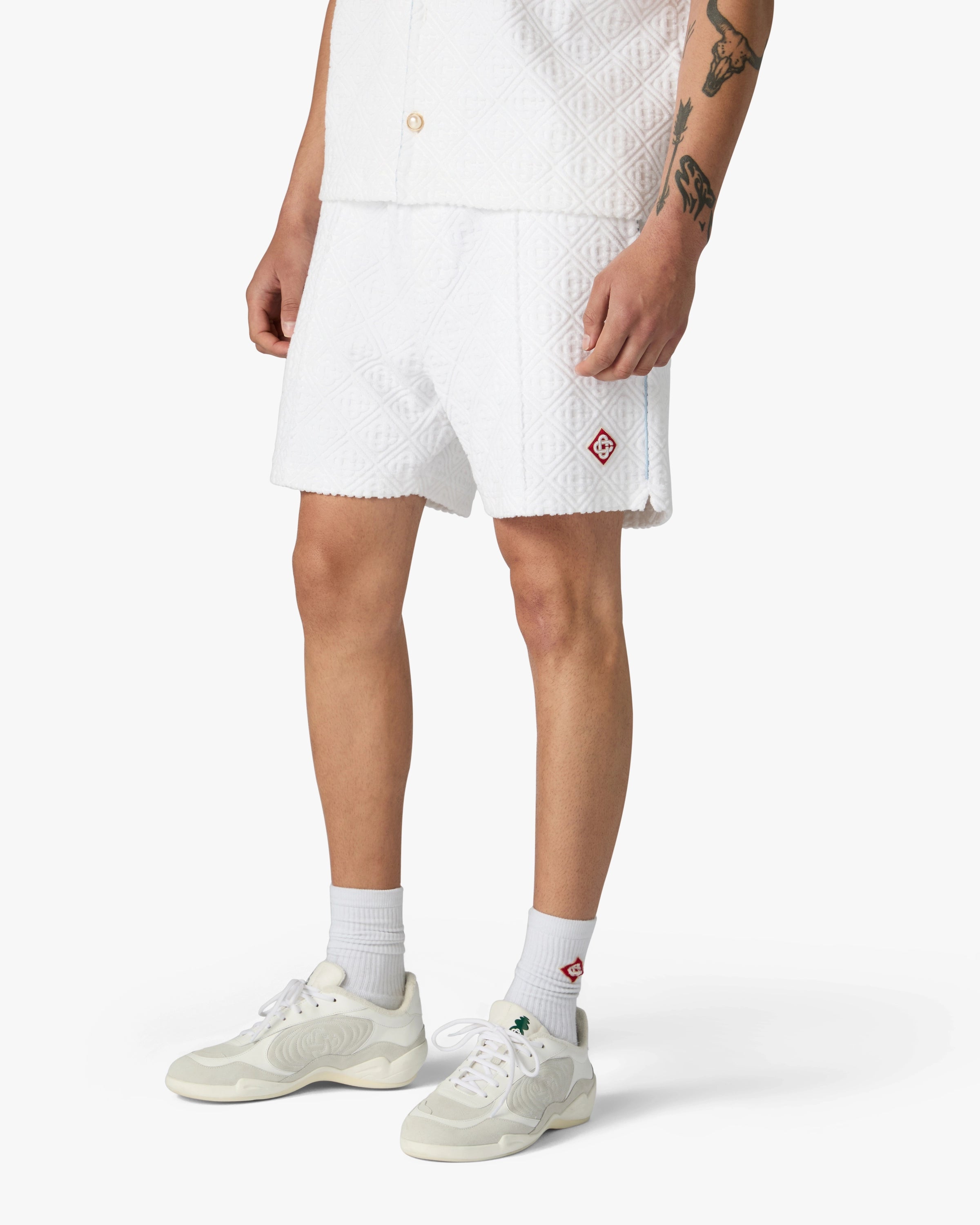 Casablanca Towelling pantaloncini spugna bianchi