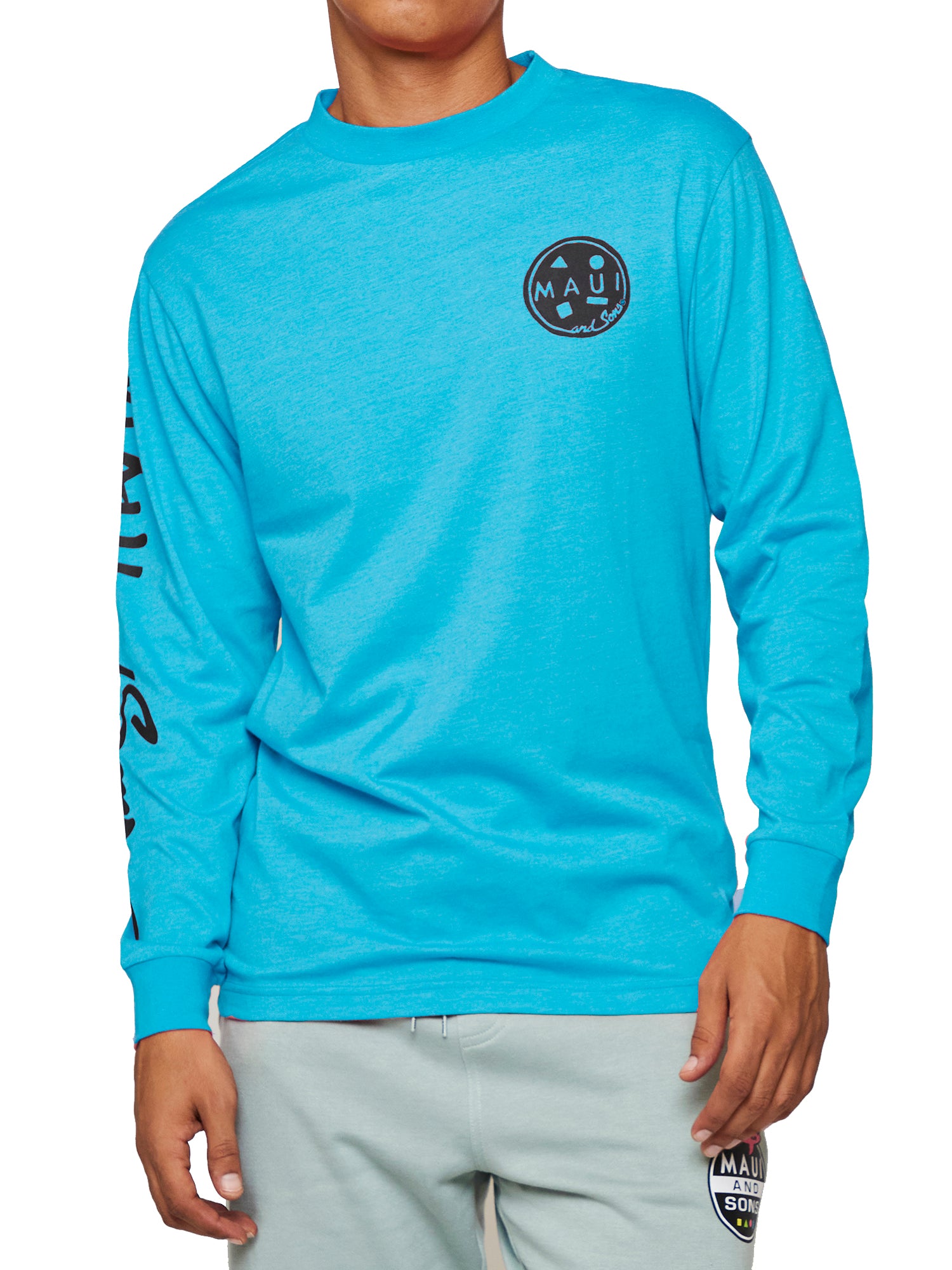 Maui and Sons Shaka maglia manica lunga blu cotone morbido