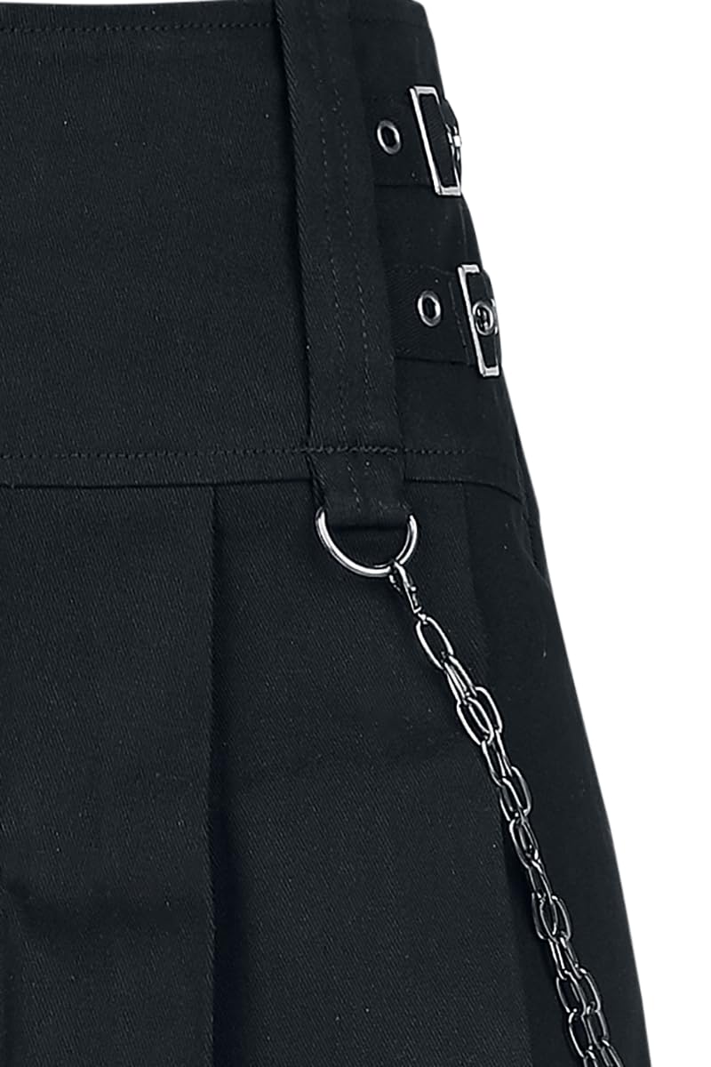 Gothicana by EMP Gonna Corta Nera Catena Staccabile
