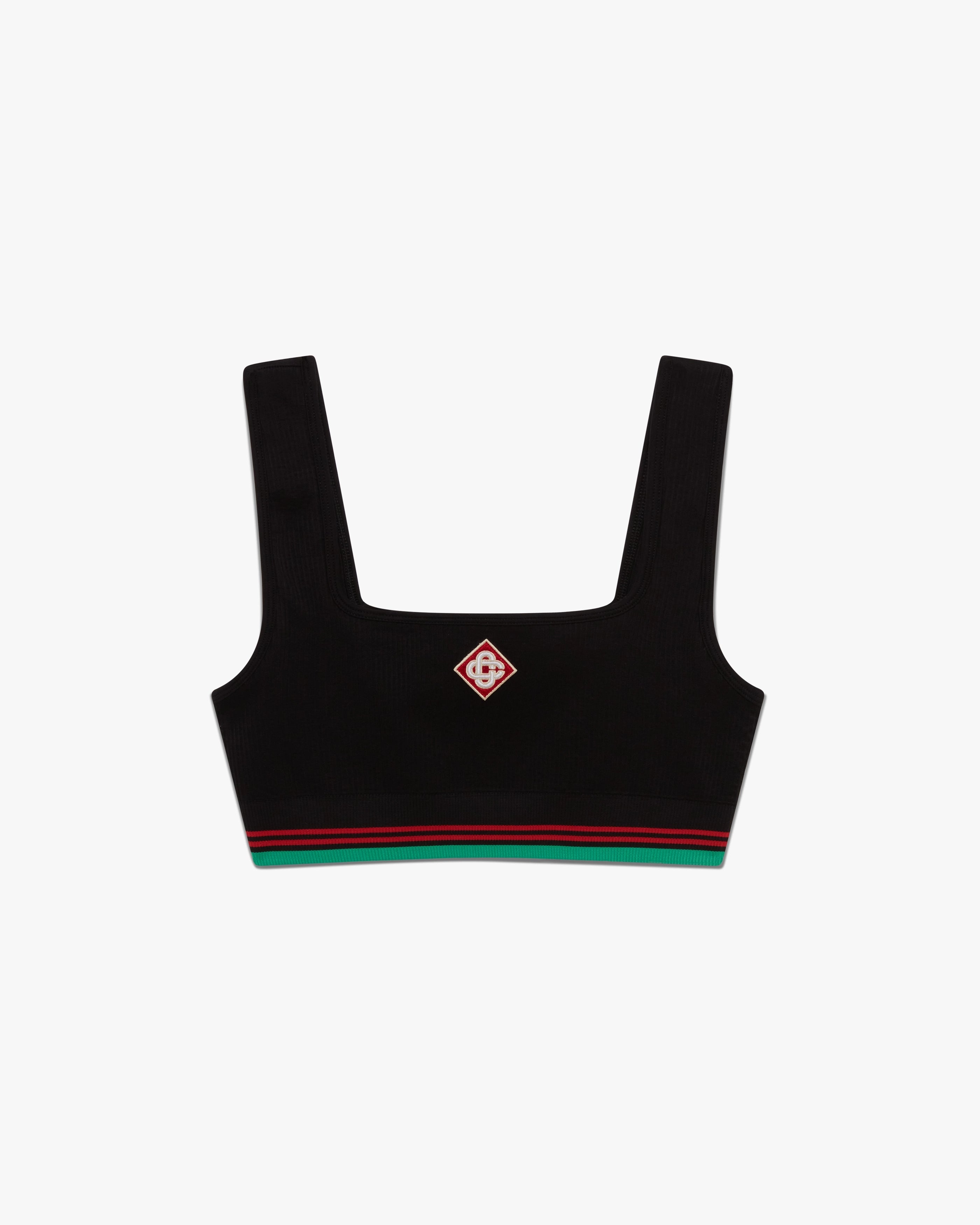 Casablanca Seamless Bralette Donna Nero Elasticizzato