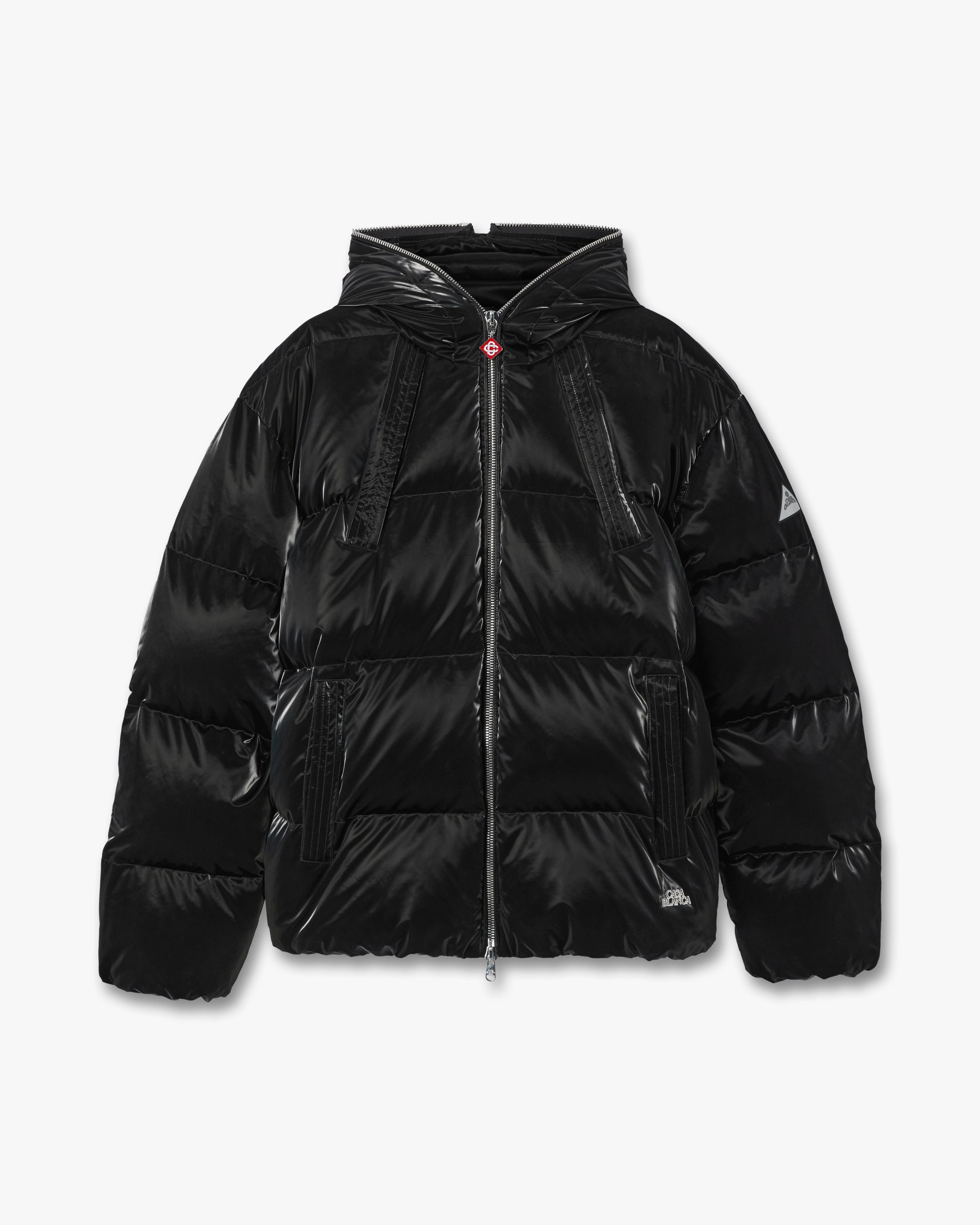 Casablanca puffer nero nylon uomo piuma