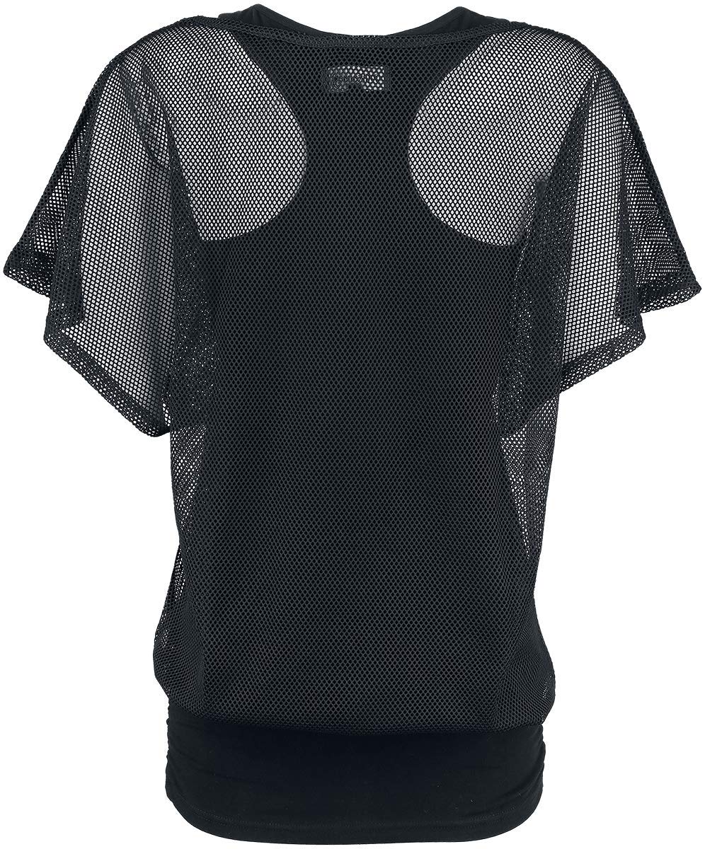 Gothicana by EMP t-shirt nera rete doppio strato S