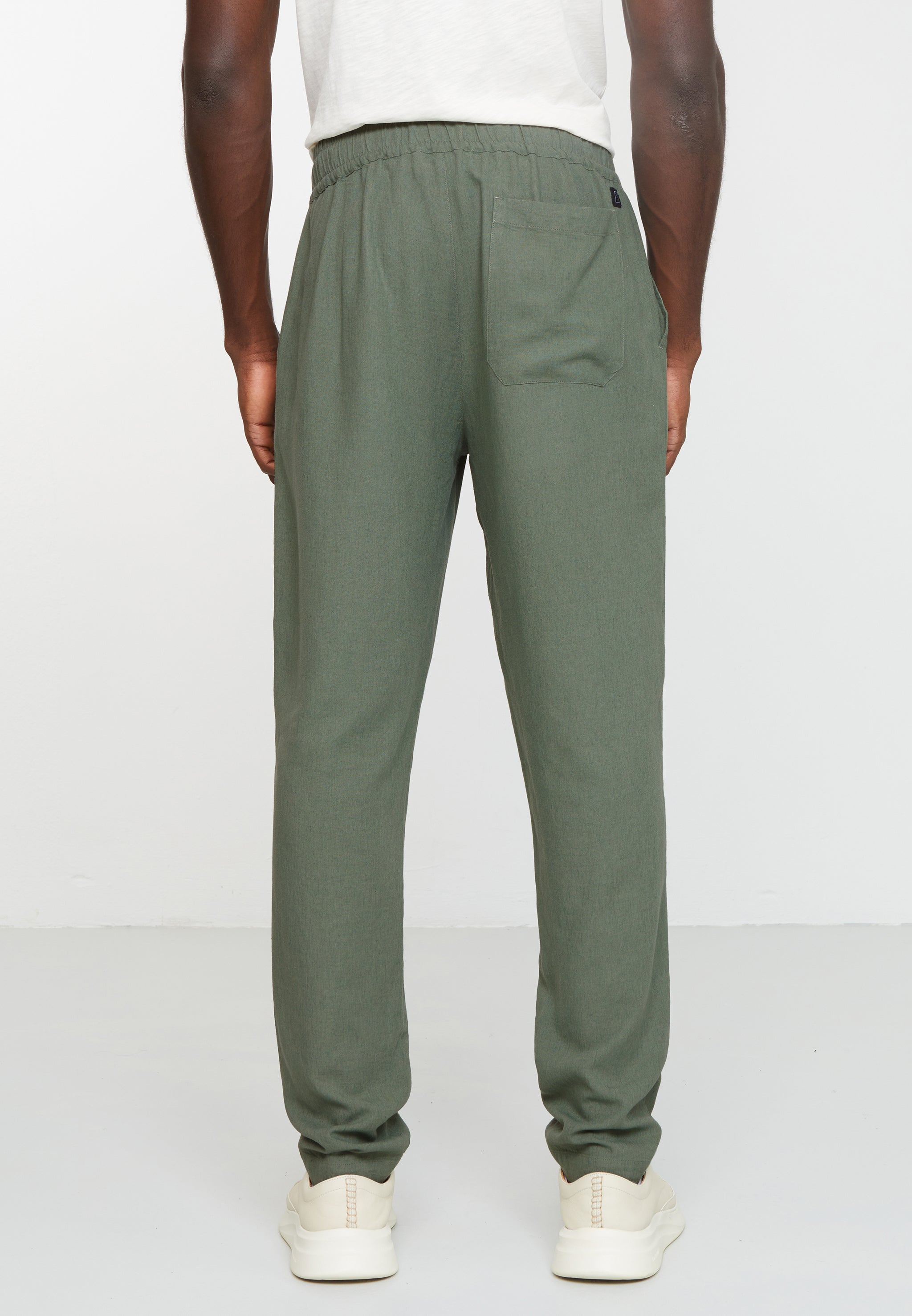 Recolution Tangelo pantaloni kaki lino viscosa