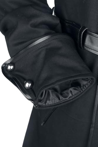 Gothicana by EMP cappotto lungo nero con cintura L