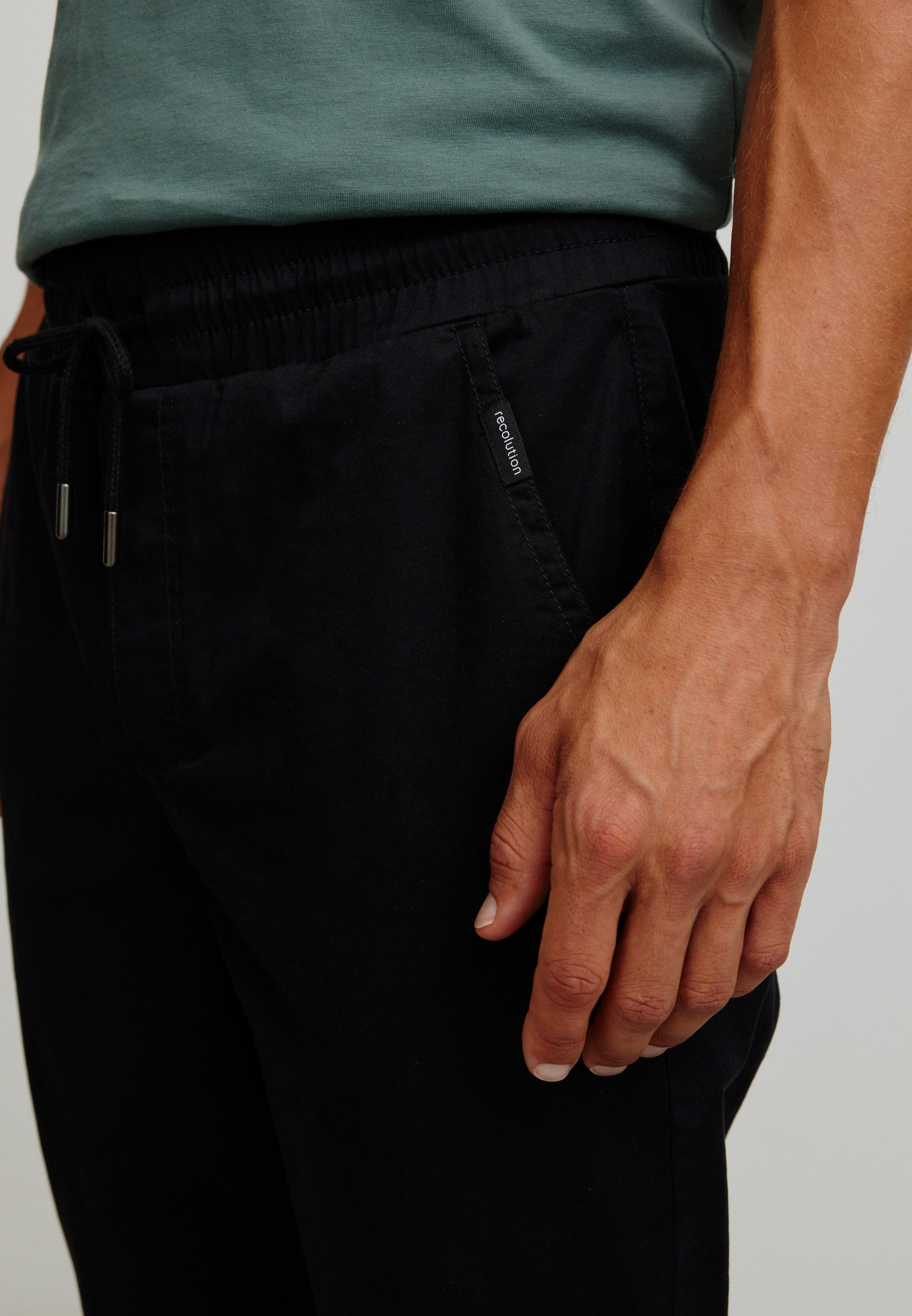 Recolution Taro pantaloni chino black cotone bio