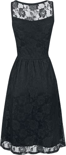 Gothicana by EMP abito donna nero pizzo floreale