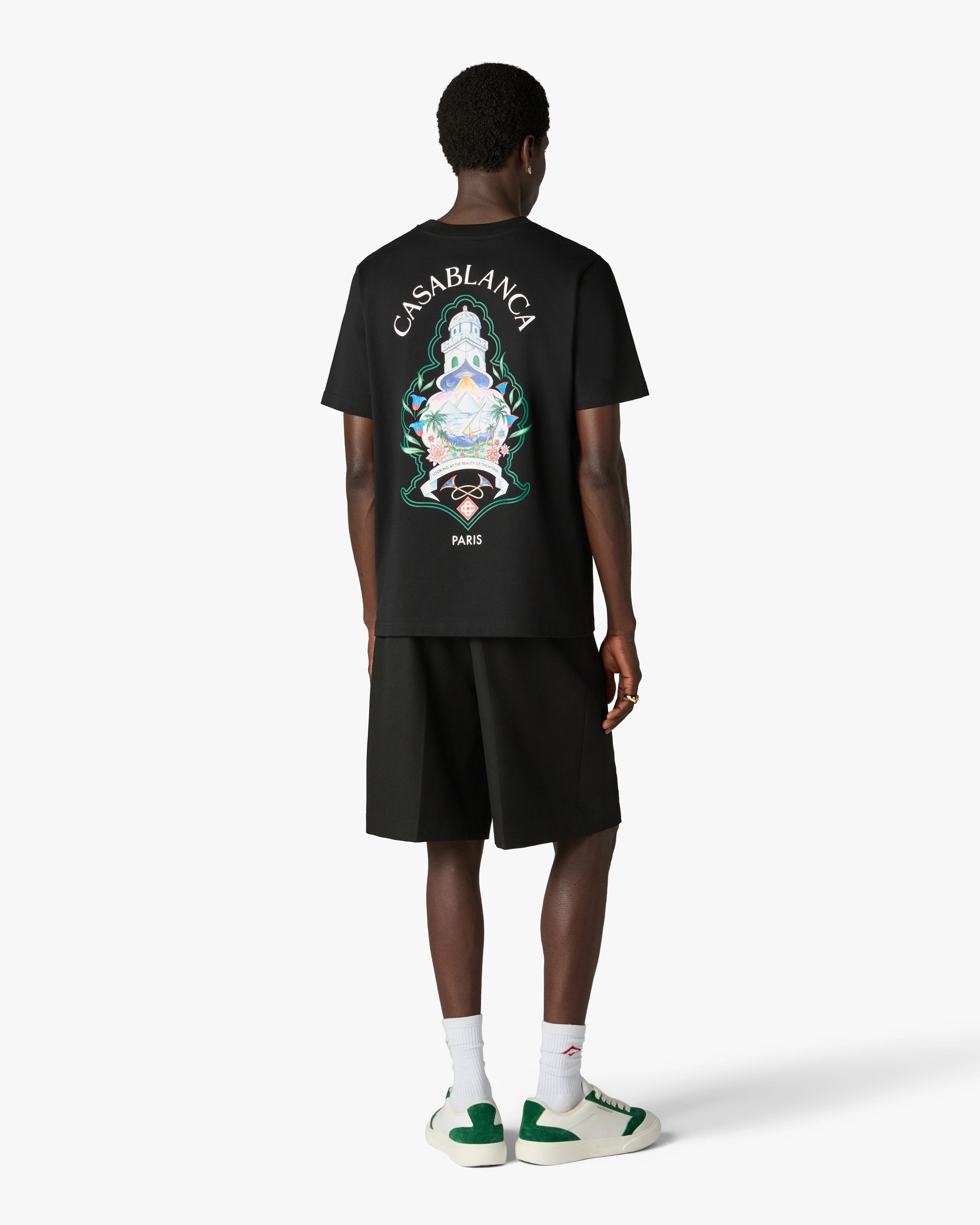 Casablanca Hotel Emblem t-shirt nera cotone