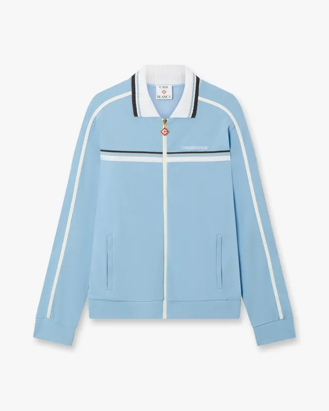 Casablanca Pale Blue Pique giacca tuta azzurra uomo