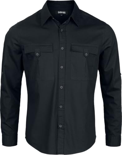 Gothicana by EMP camicia nera taglia L maniche lunghe
