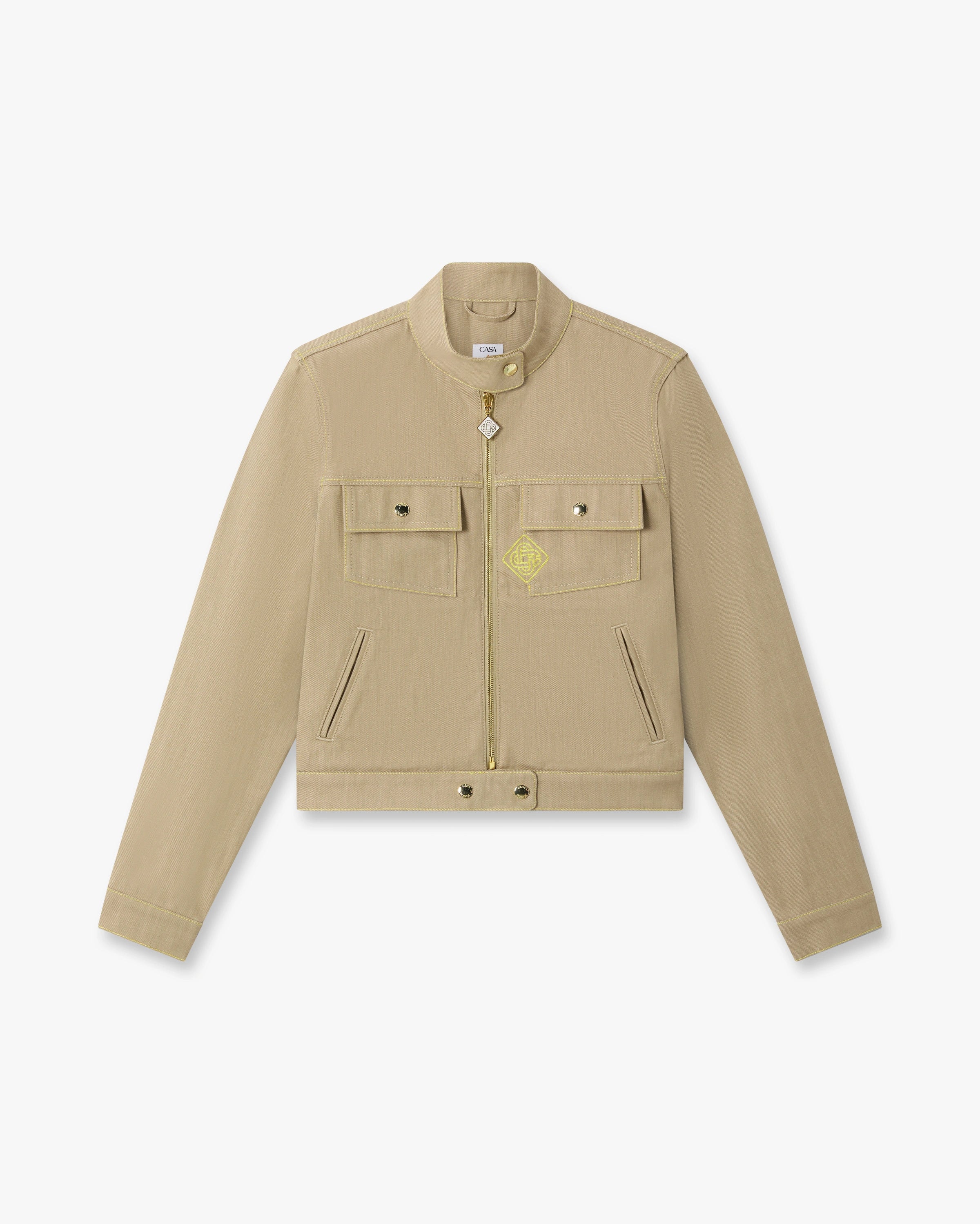 Casablanca Beige Desert Canvas giacca denim beige cotone