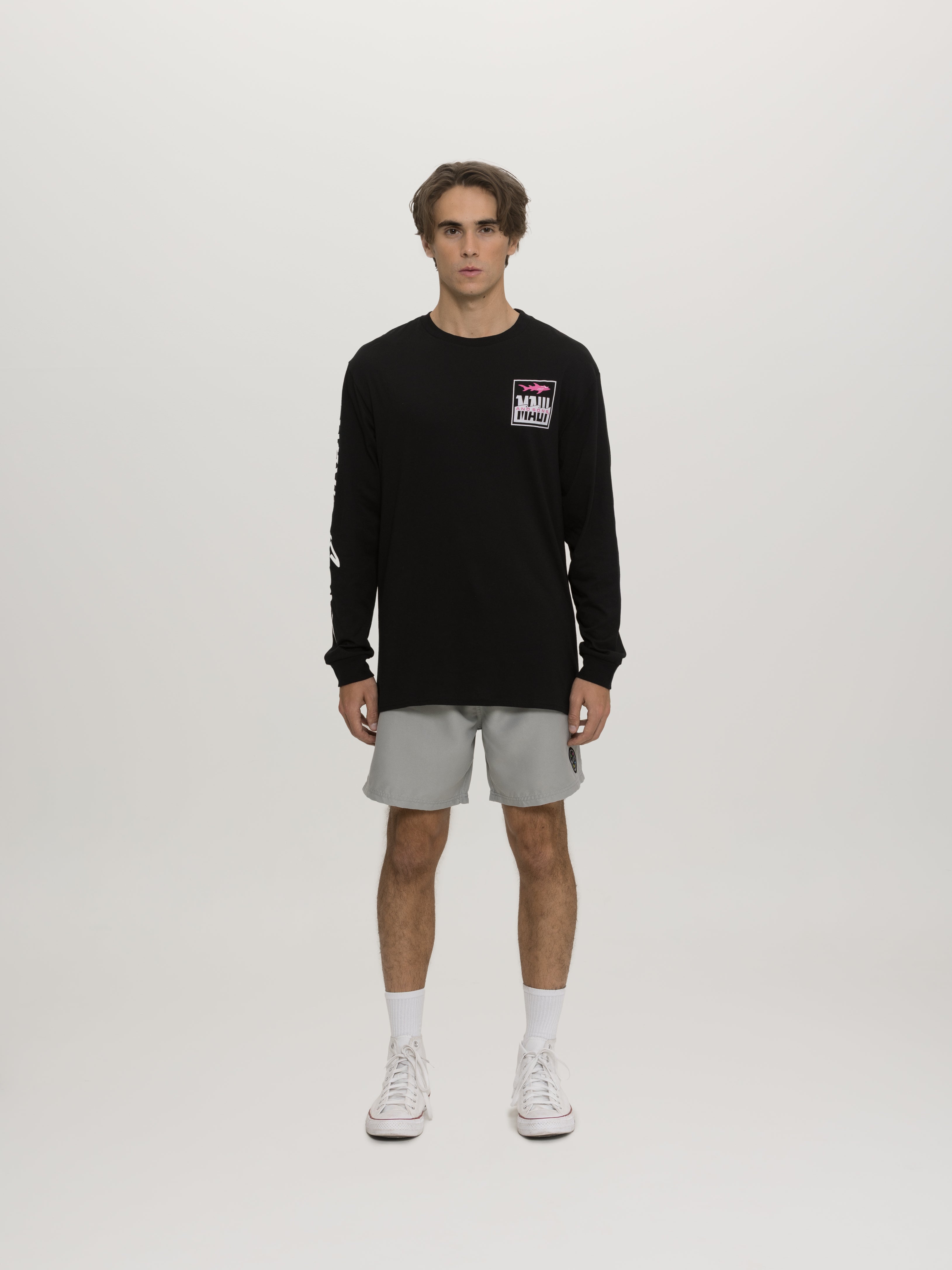 Maui and Sons Classic Fish Out Of Water maglia manica lunga bianca