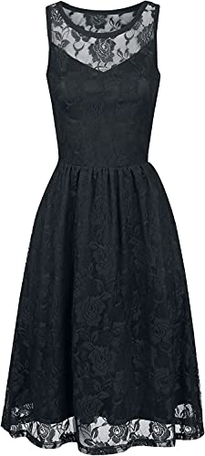 Gothicana by EMP abito donna nero pizzo floreale
