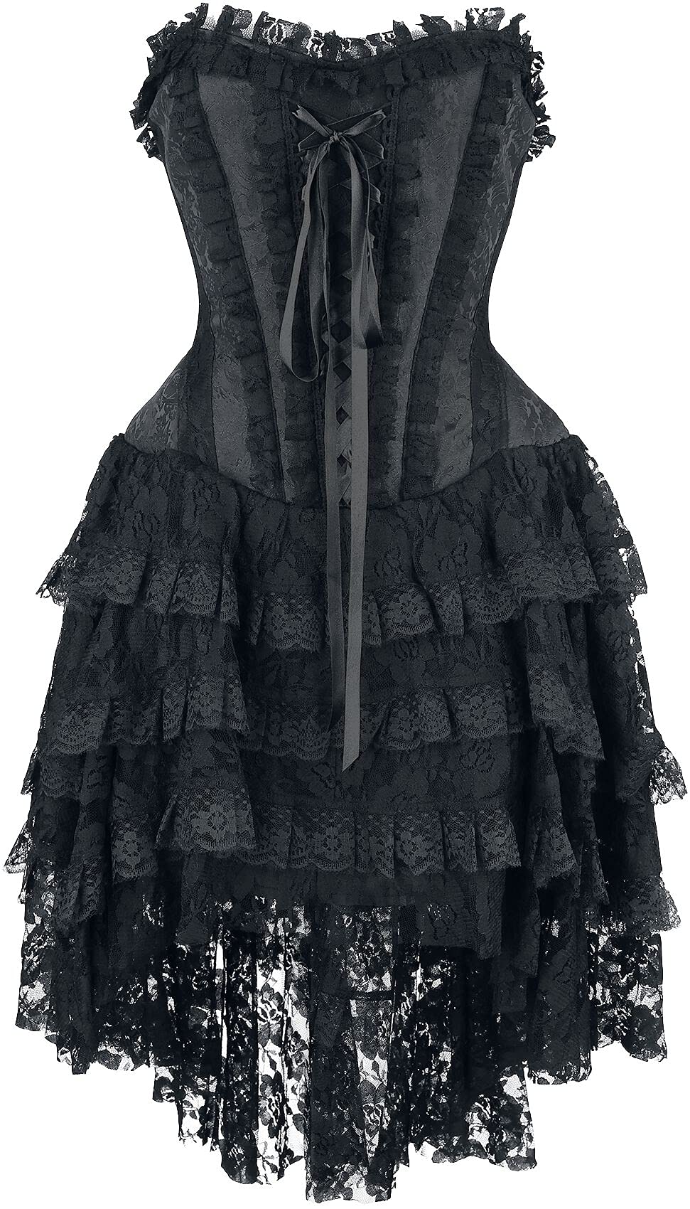 Gothicana by EMP abito gotico nero corpetto taglia L