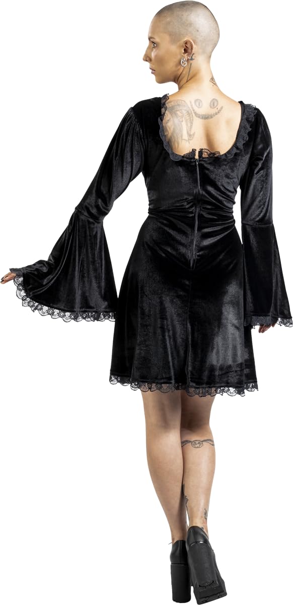 Gothicana by EMP Abito Nero con Lacci taglia M gotico