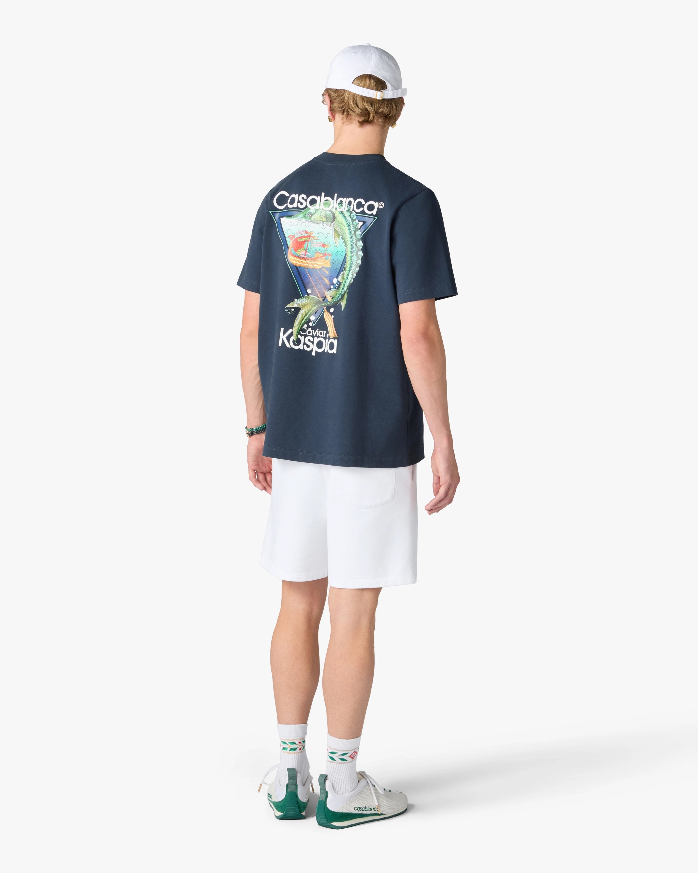 Casablanca Kaspia pantaloncini bianchi cotone bio uomo