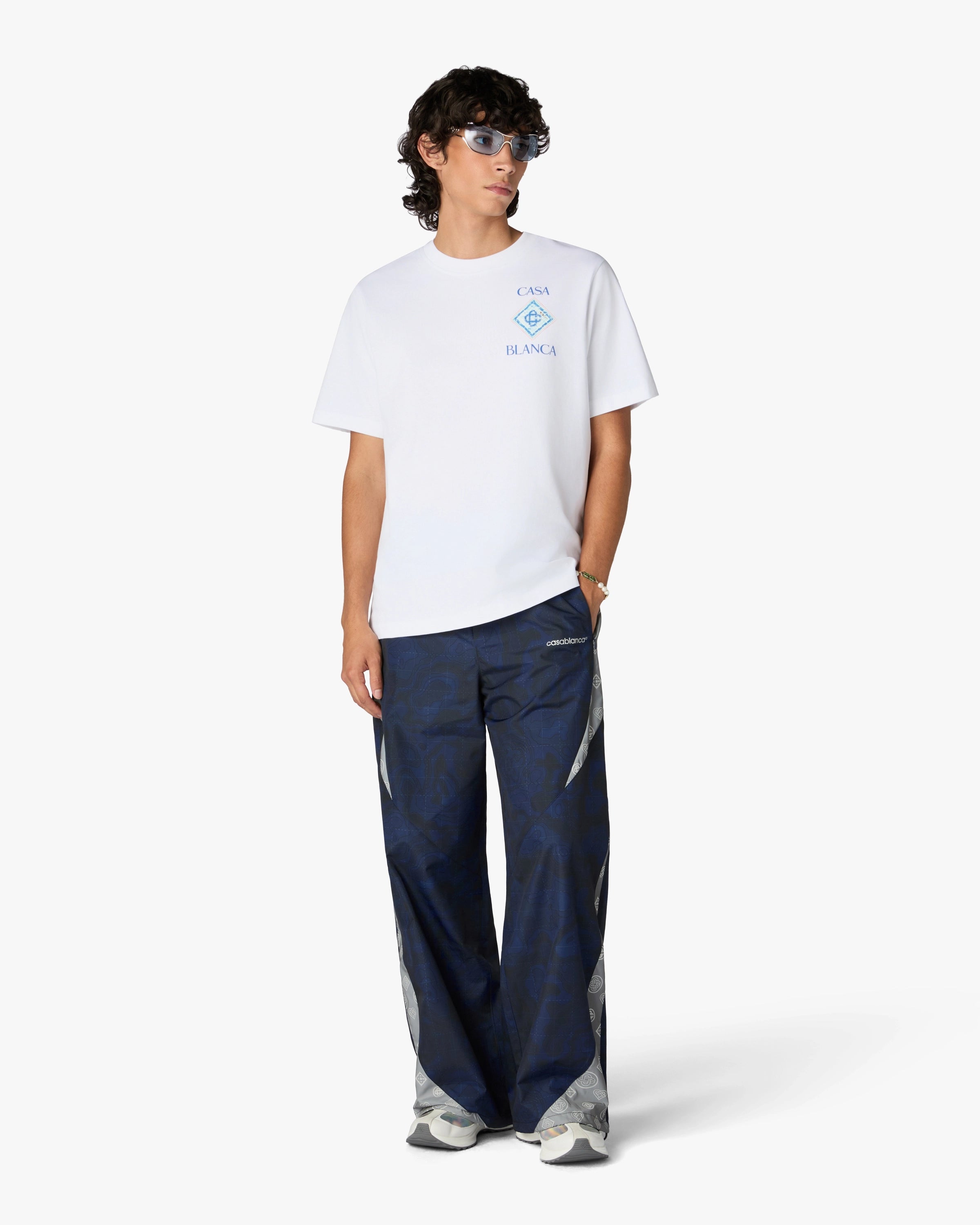 Casablanca Pool t-shirt bianca cotone organico