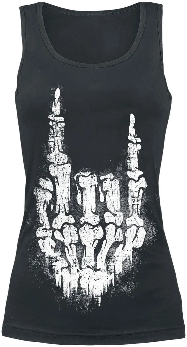 Gothicana by EMP top nero con gonna a mano L