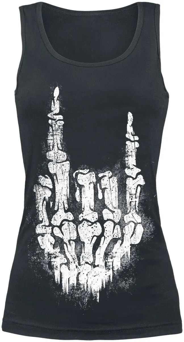 Gothicana by EMP top nero con gonna a mano L