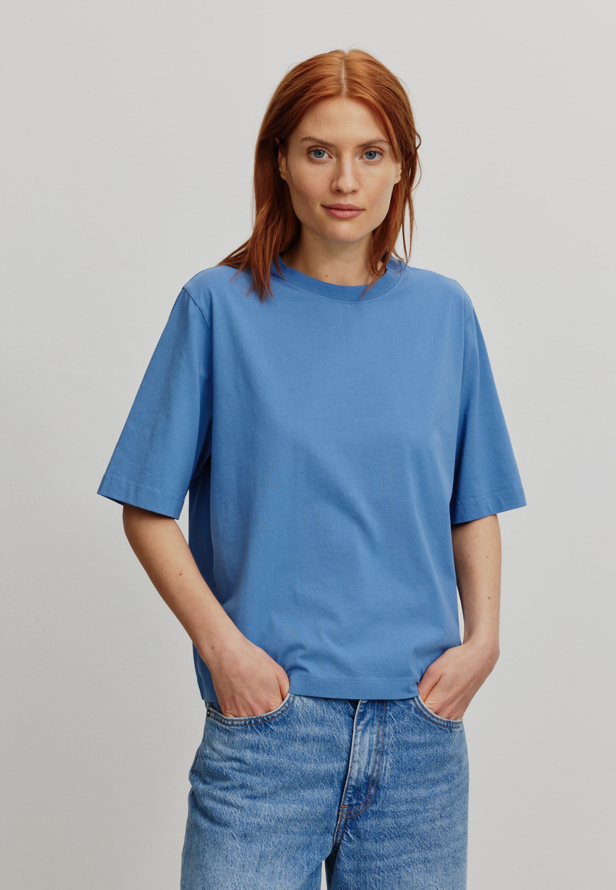 Recolution Azolla t-shirt cotone bio blu elettrico
