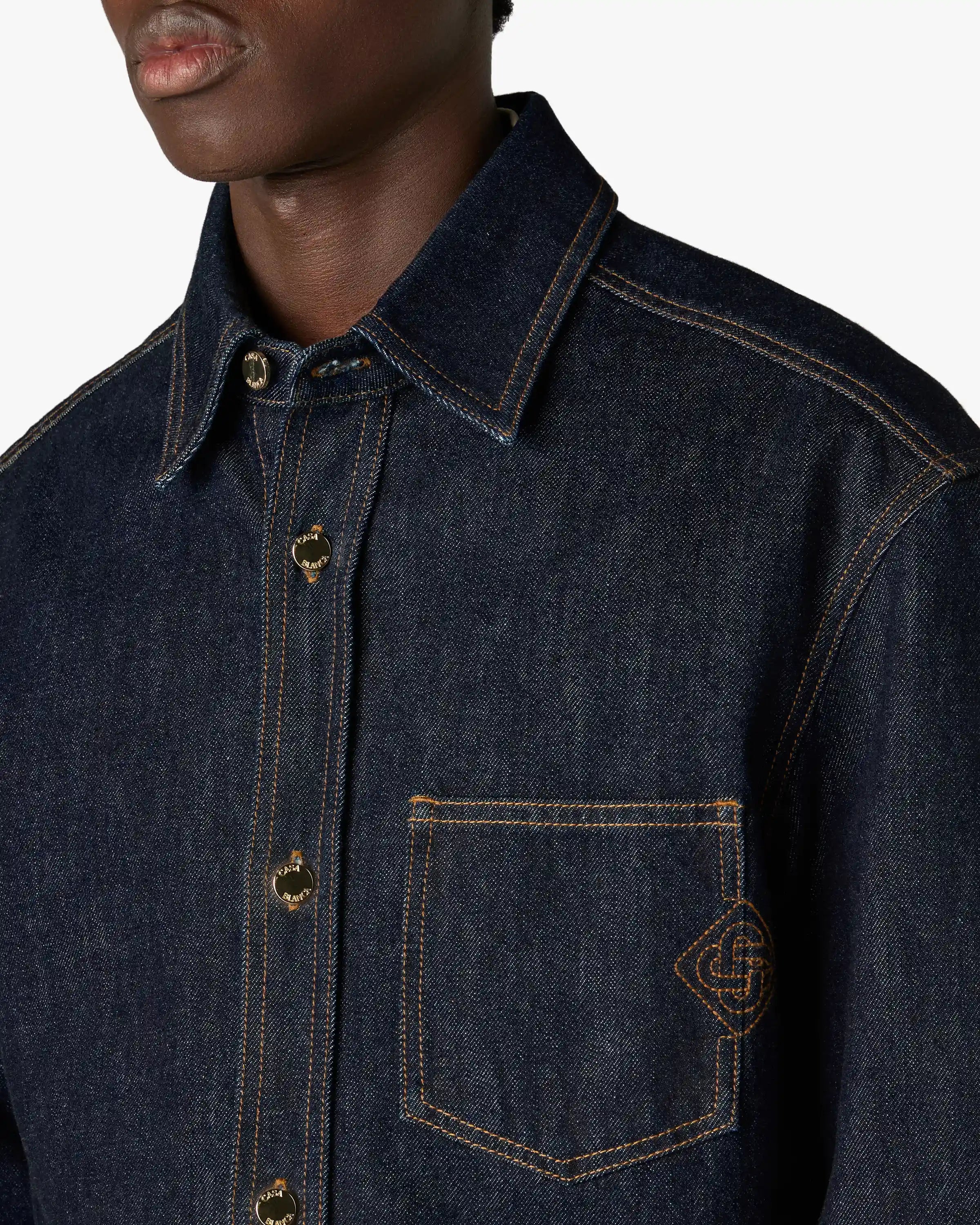 Casablanca Denim camicia uomo denim indaco taglia M