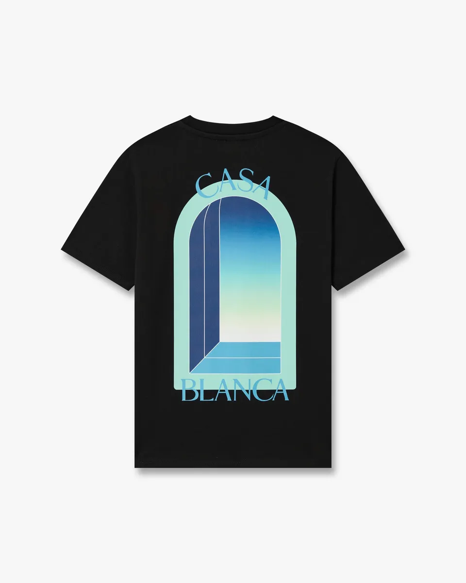 Casablanca Gradient Arch t-shirt nera bambino