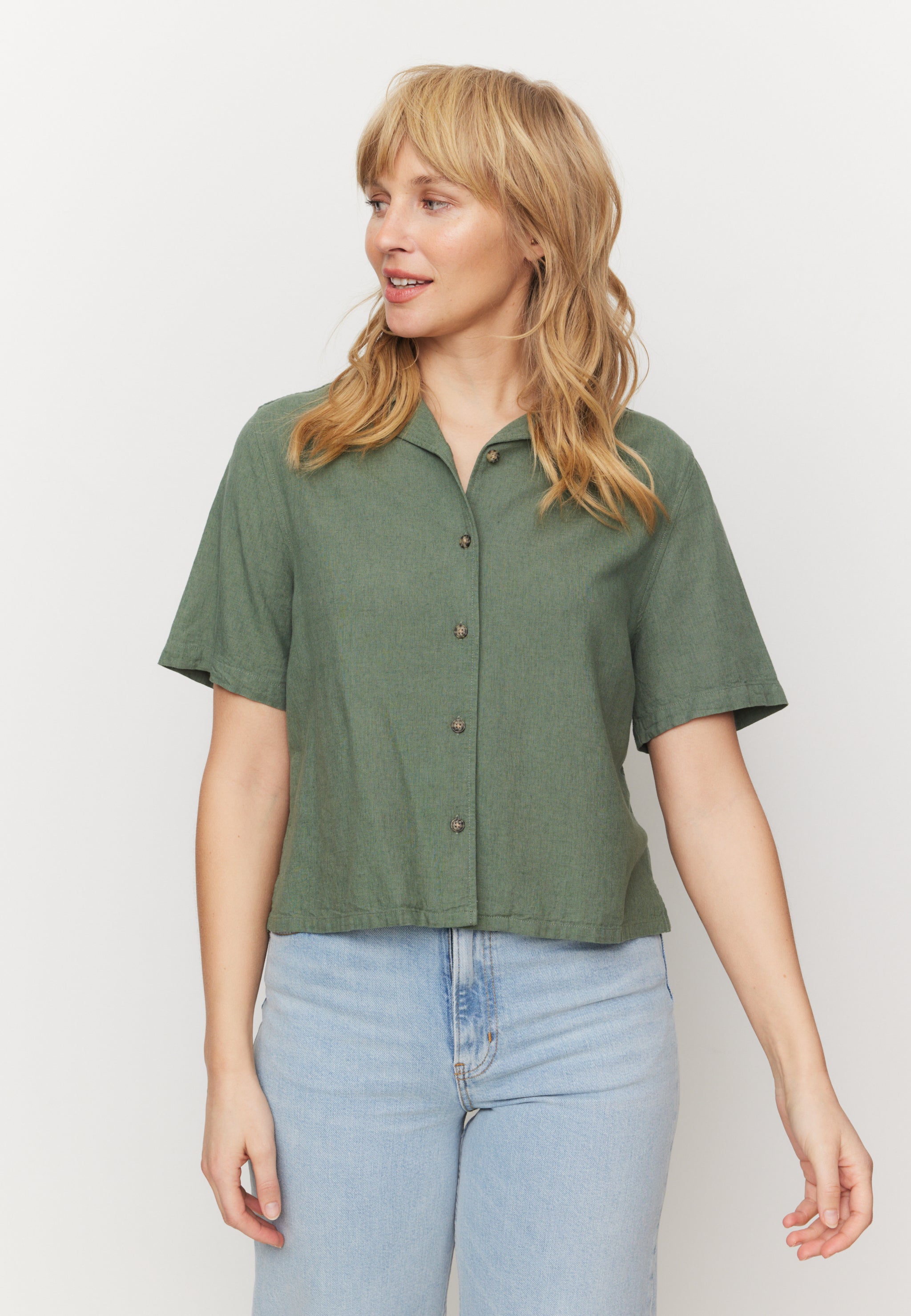 Recolution Camellia blusa cachi lino