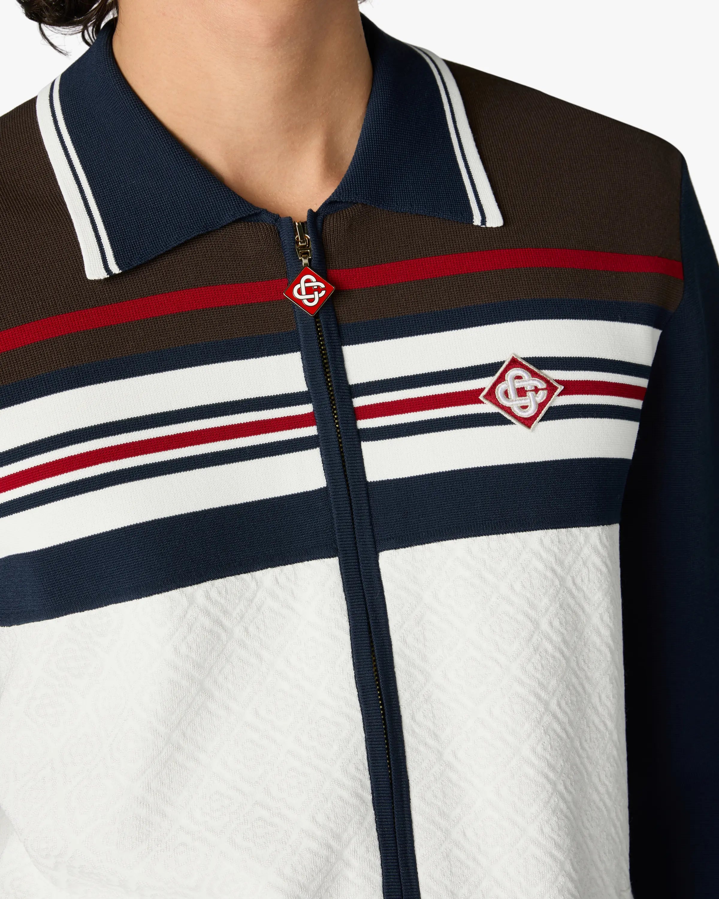 Casablanca Café Culture Stripe Giacca Bianco Viscosa