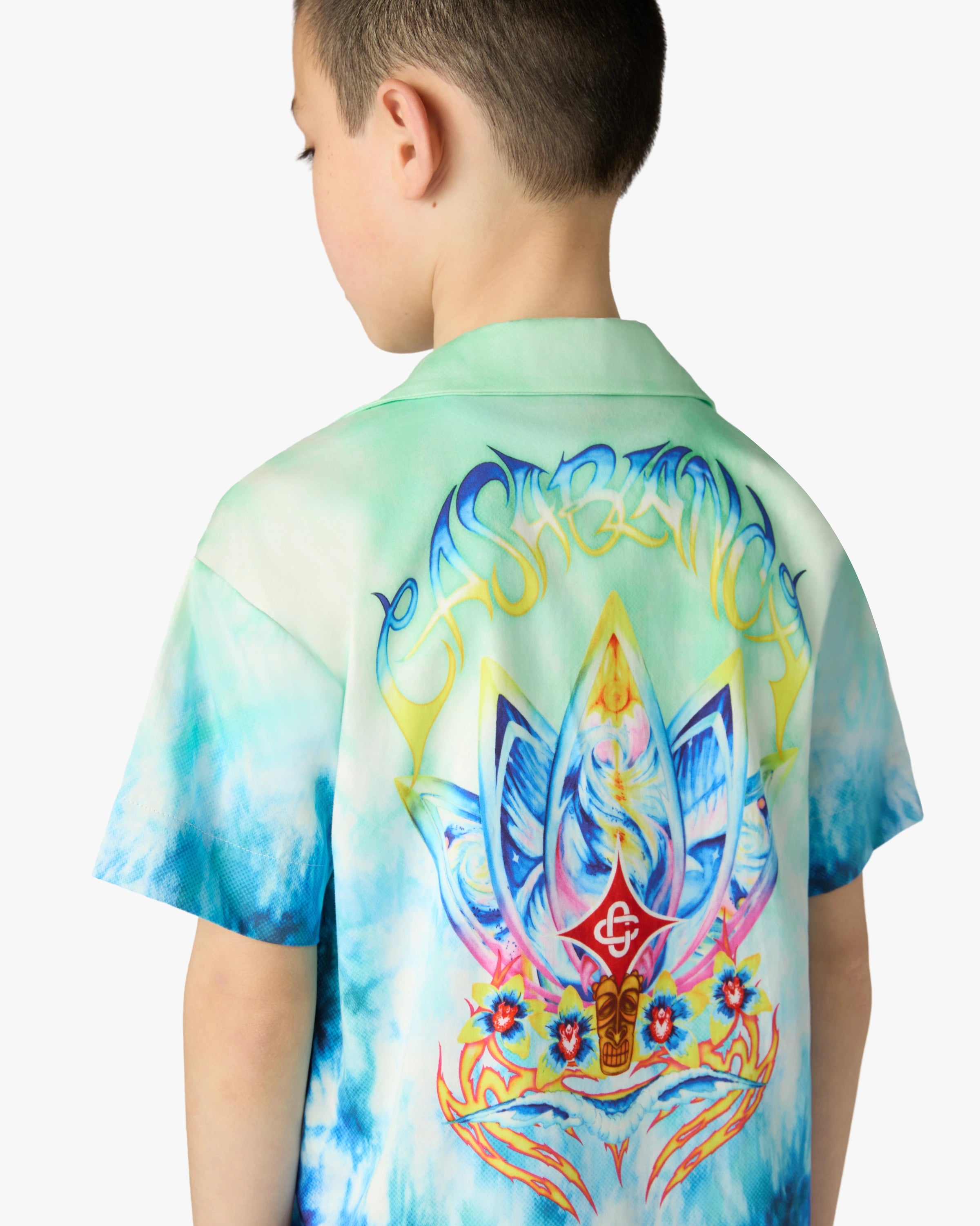 Casablanca Surf Lotus camicia bambino multicolore cotone