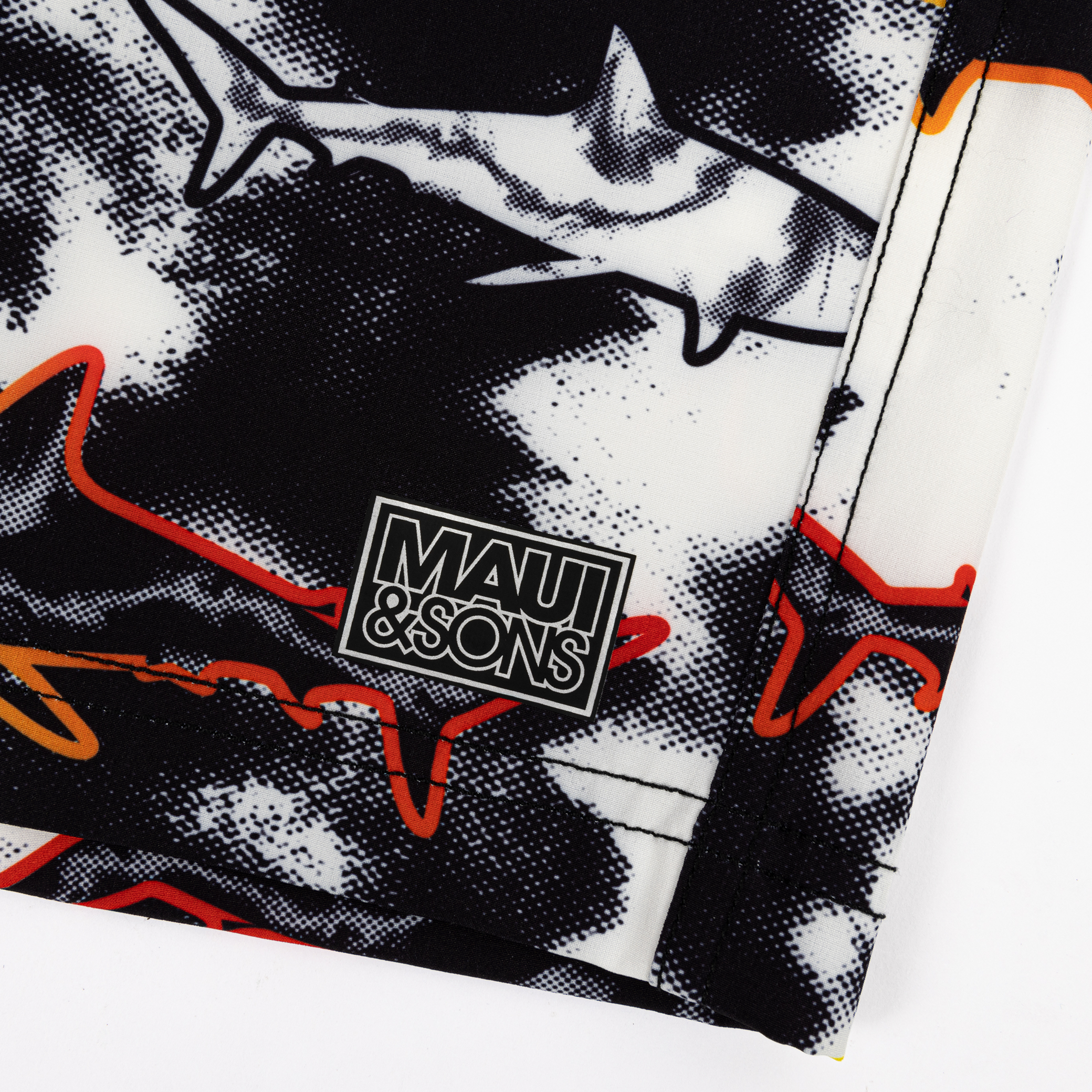 Maui and Sons Line Up costume boardshort nero bambino