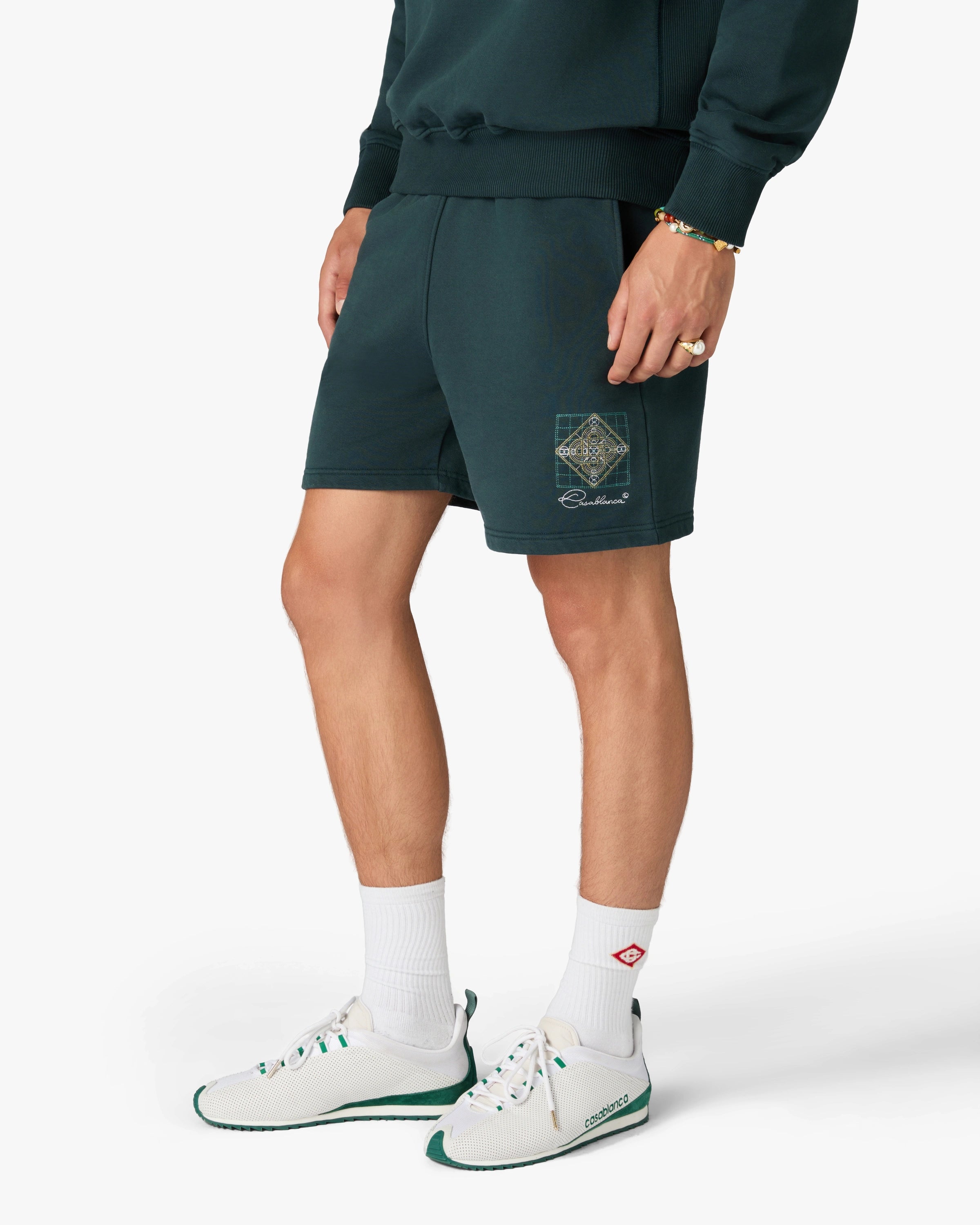 Casablanca Khopesh sneaker uomo bianche verdi pelle