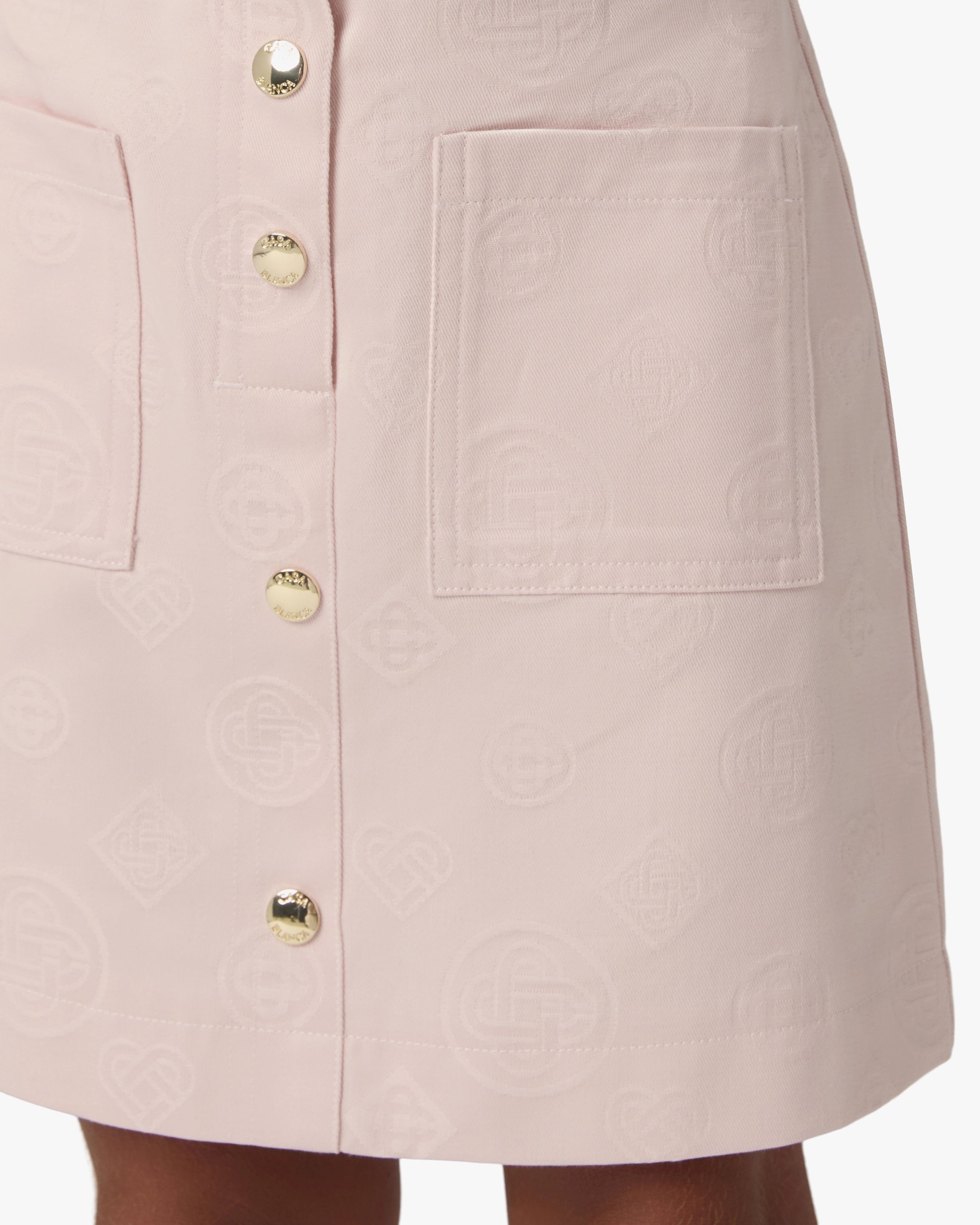 Casablanca Monogram gonna rosa bambina cotone