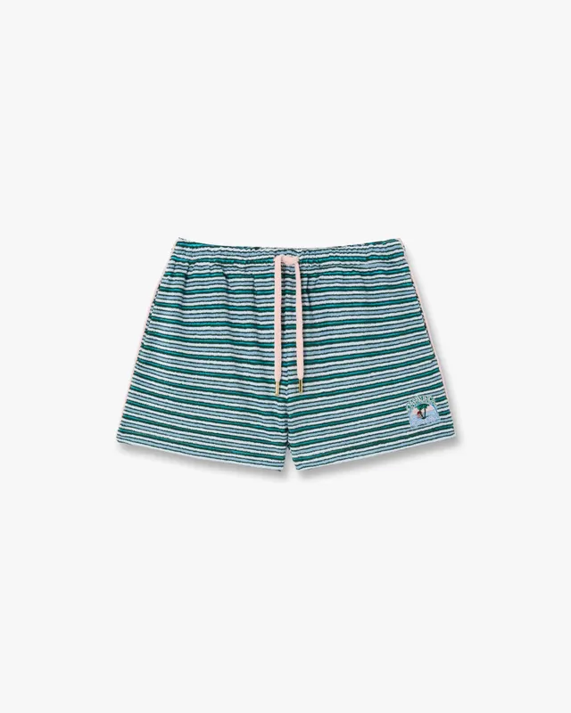 Casablanca Palm Tree shorts spugna verde rilassati