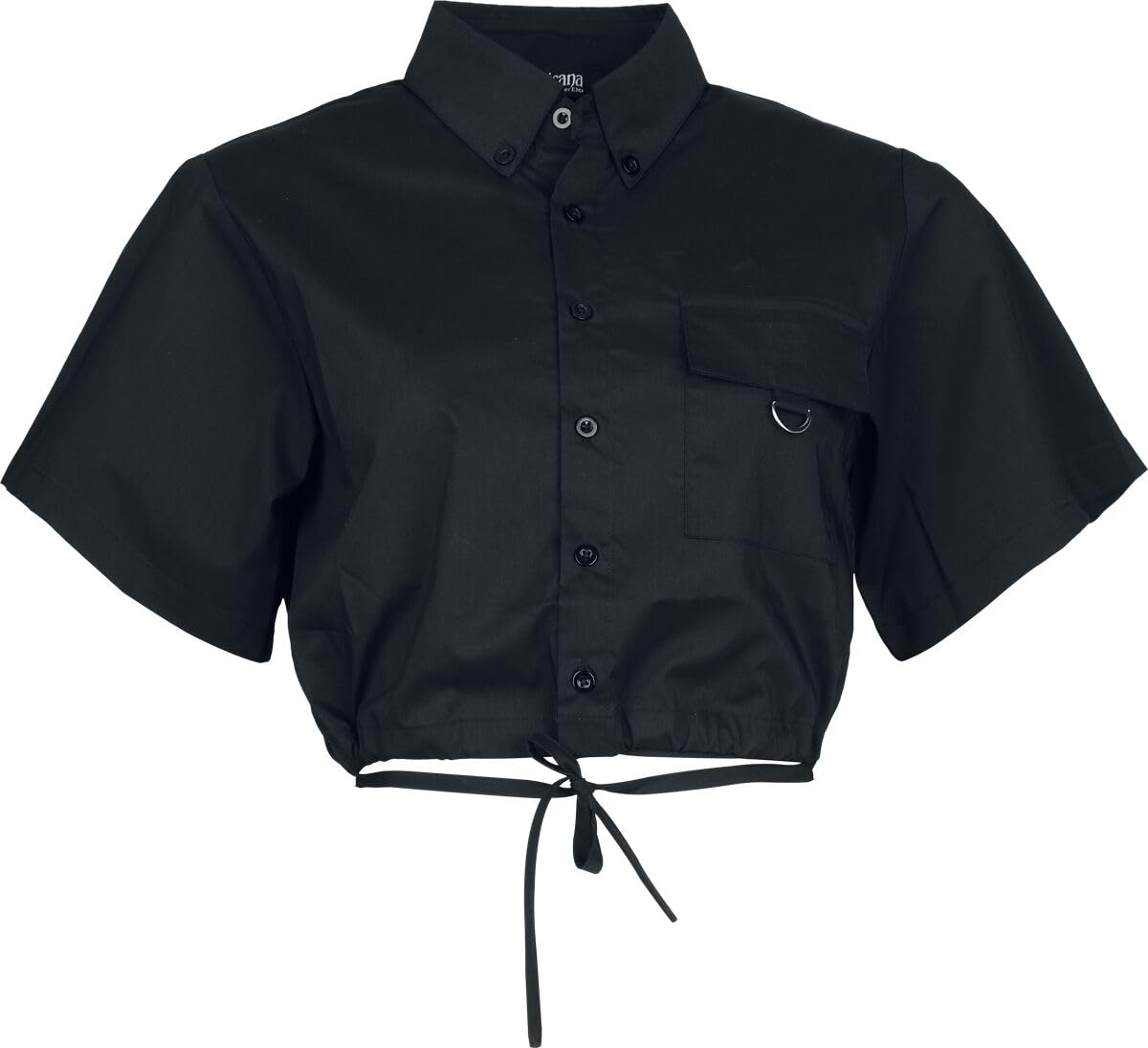 Gothicana Vailed in Darkness blusa nera L donna gotica