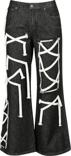 Gothicana by EMP Jeans Donna Neri Flare Coulisse