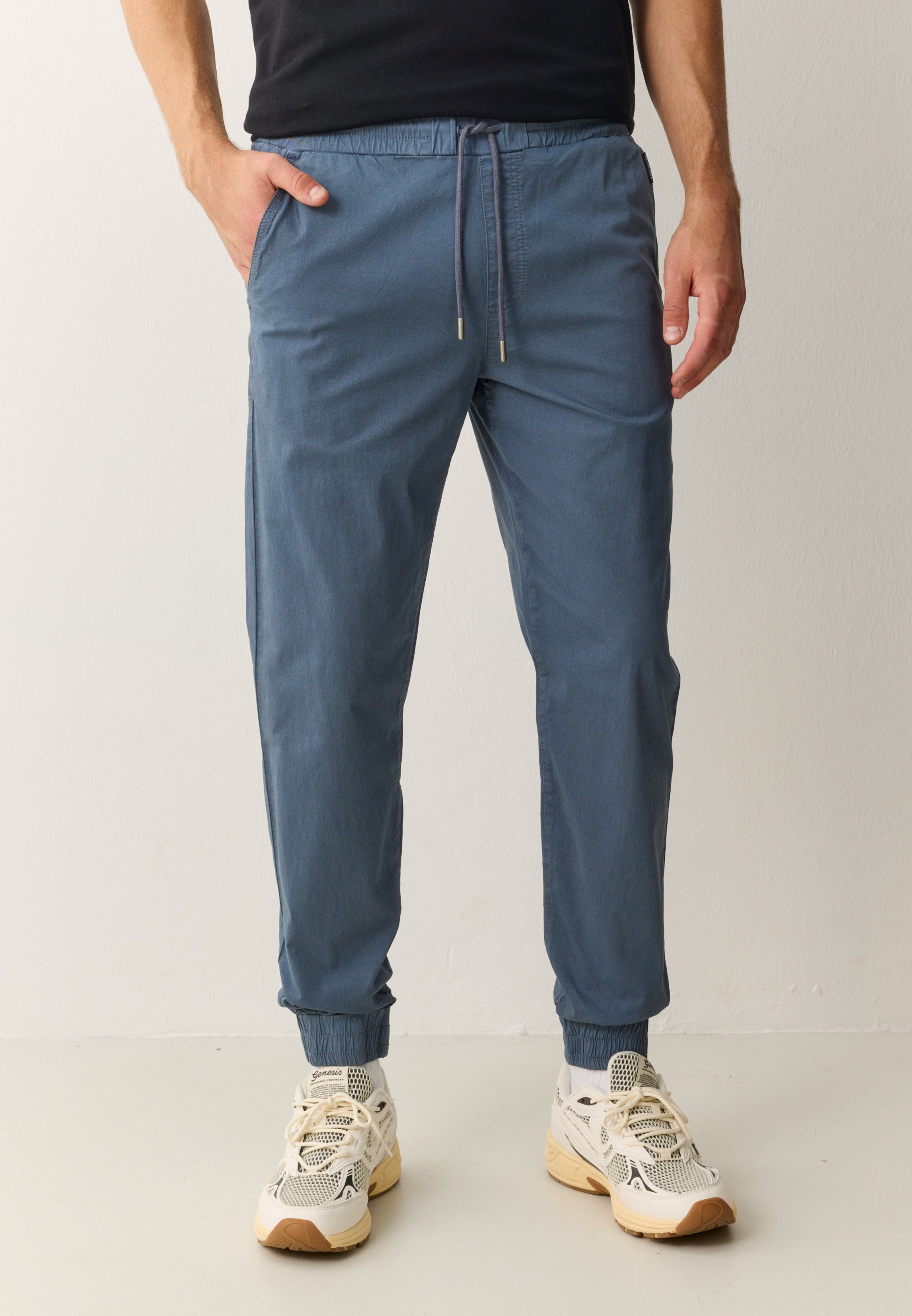 Recolution Musa pantalone chino azzurro polvere elastico